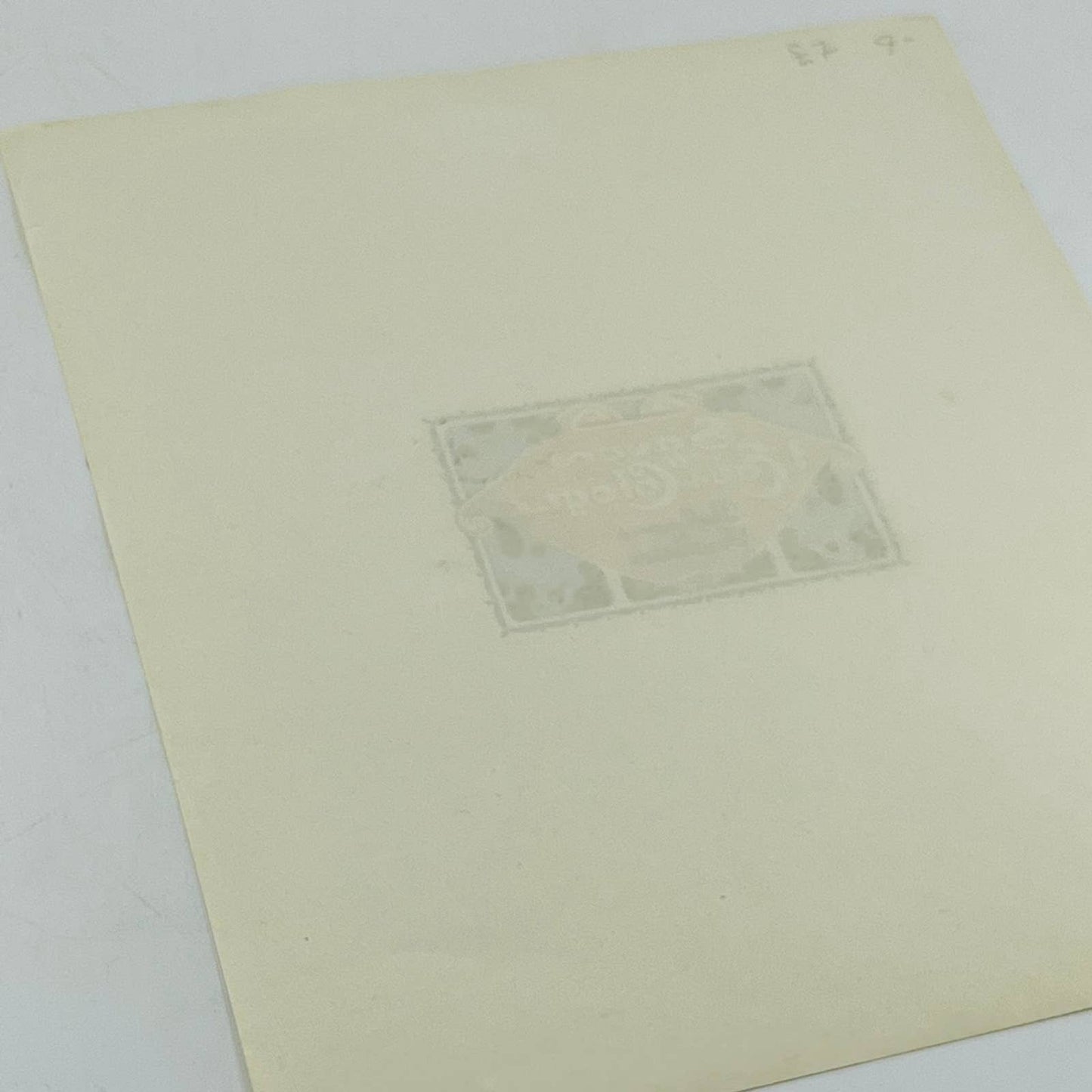 1920s French Soap Label Art Deco Savon al' Eau de Cologne 7 x 6” AA3