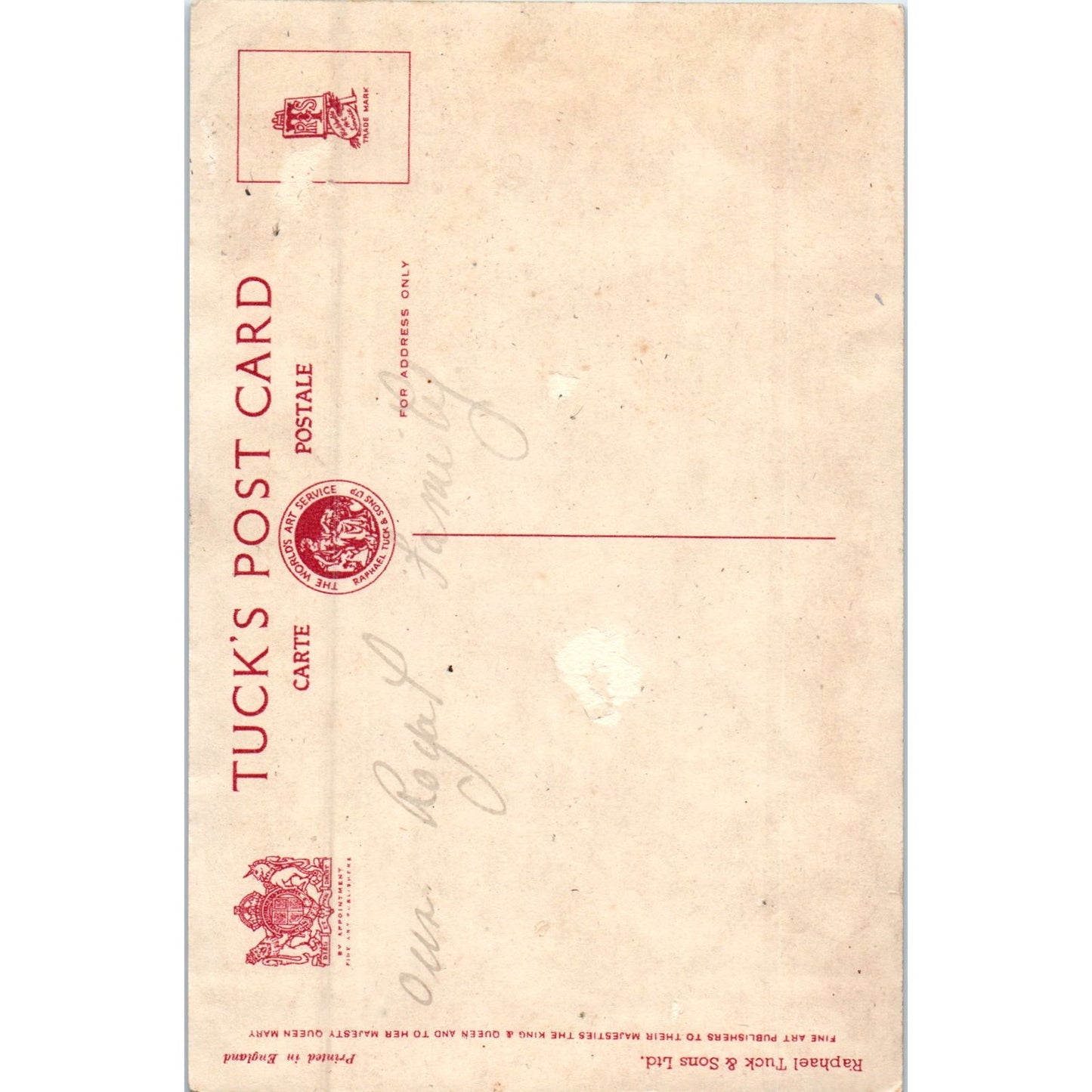 Princess Elizabeth Prince Philip Princess Margaret Raphael Tuck Postcard P3-2