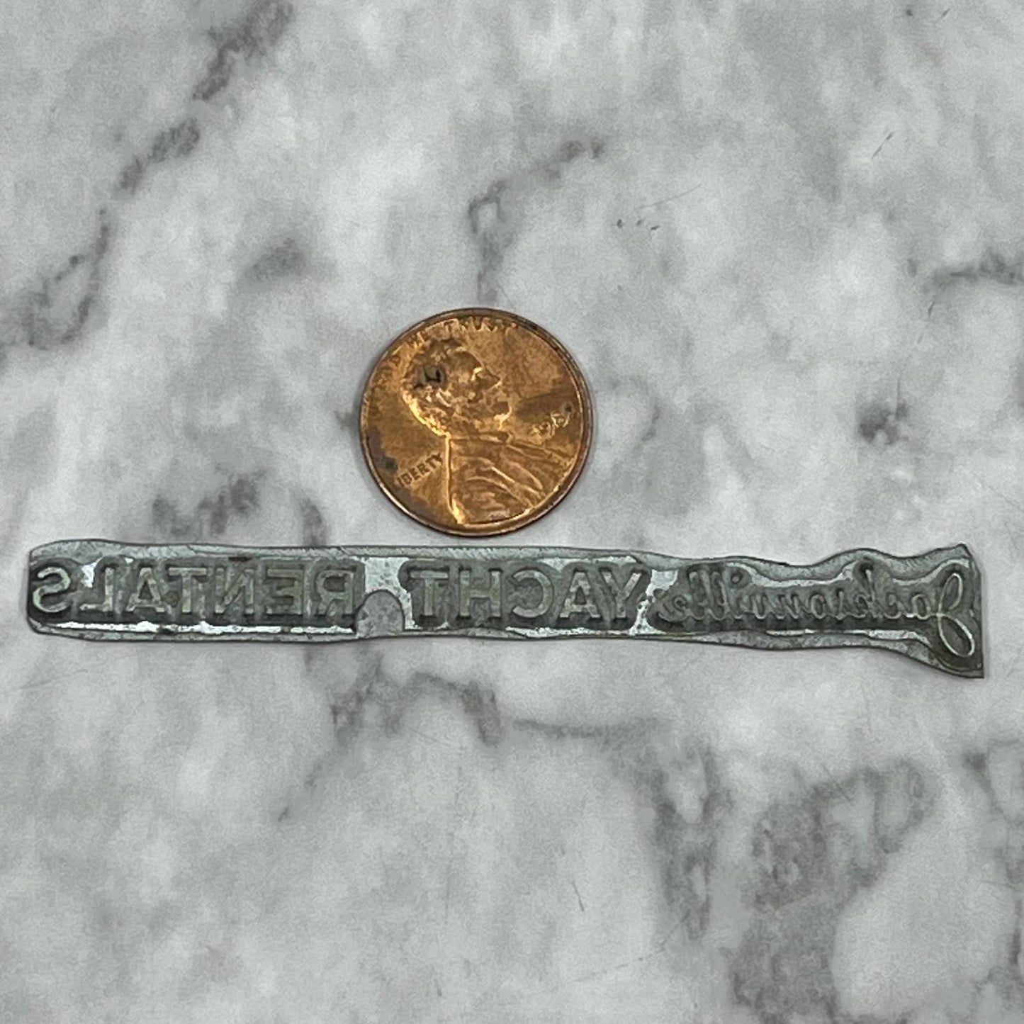VTG Printing Letterpress Printers Block Plate Jacksonville Yacht Rentals TJ57