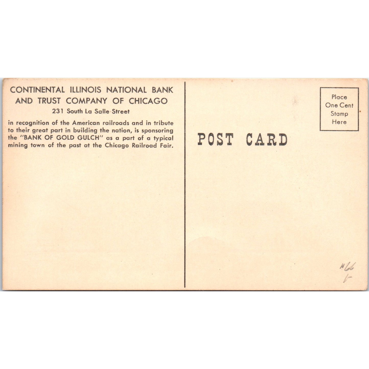 Chicago Railroad Fair October 1949 Original Postcard P1-15