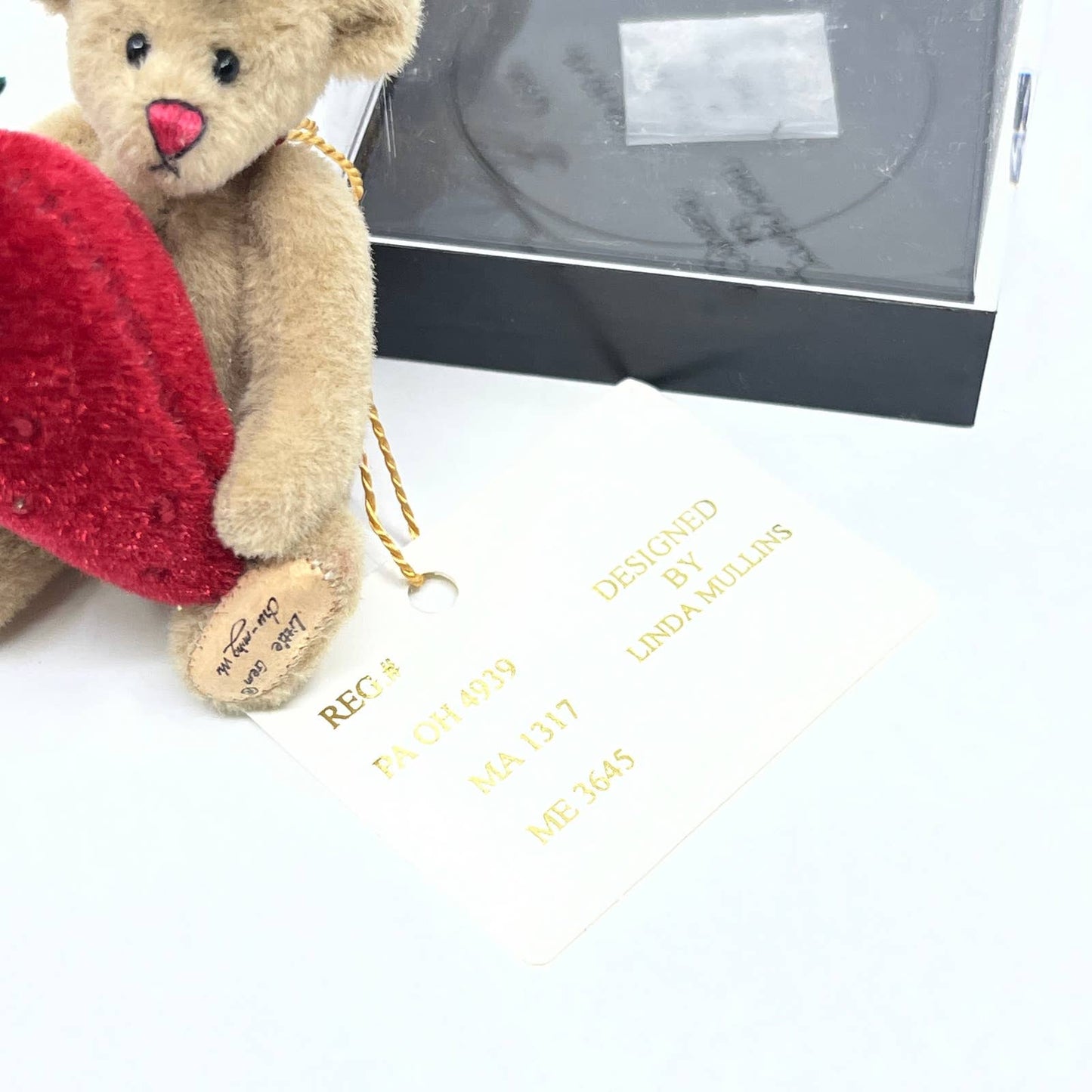 Little Gem Teddy Bears Toy Miniature Christmas Bear BERRY Mohair Lisa Lloyd TG3