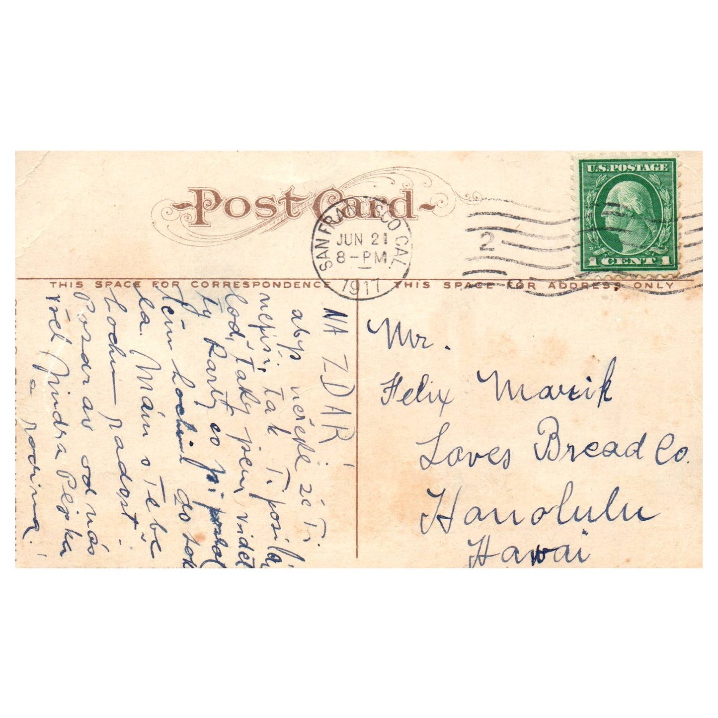 US Torpedo Boat Morris 1917 - Original Postcard TJ8-5