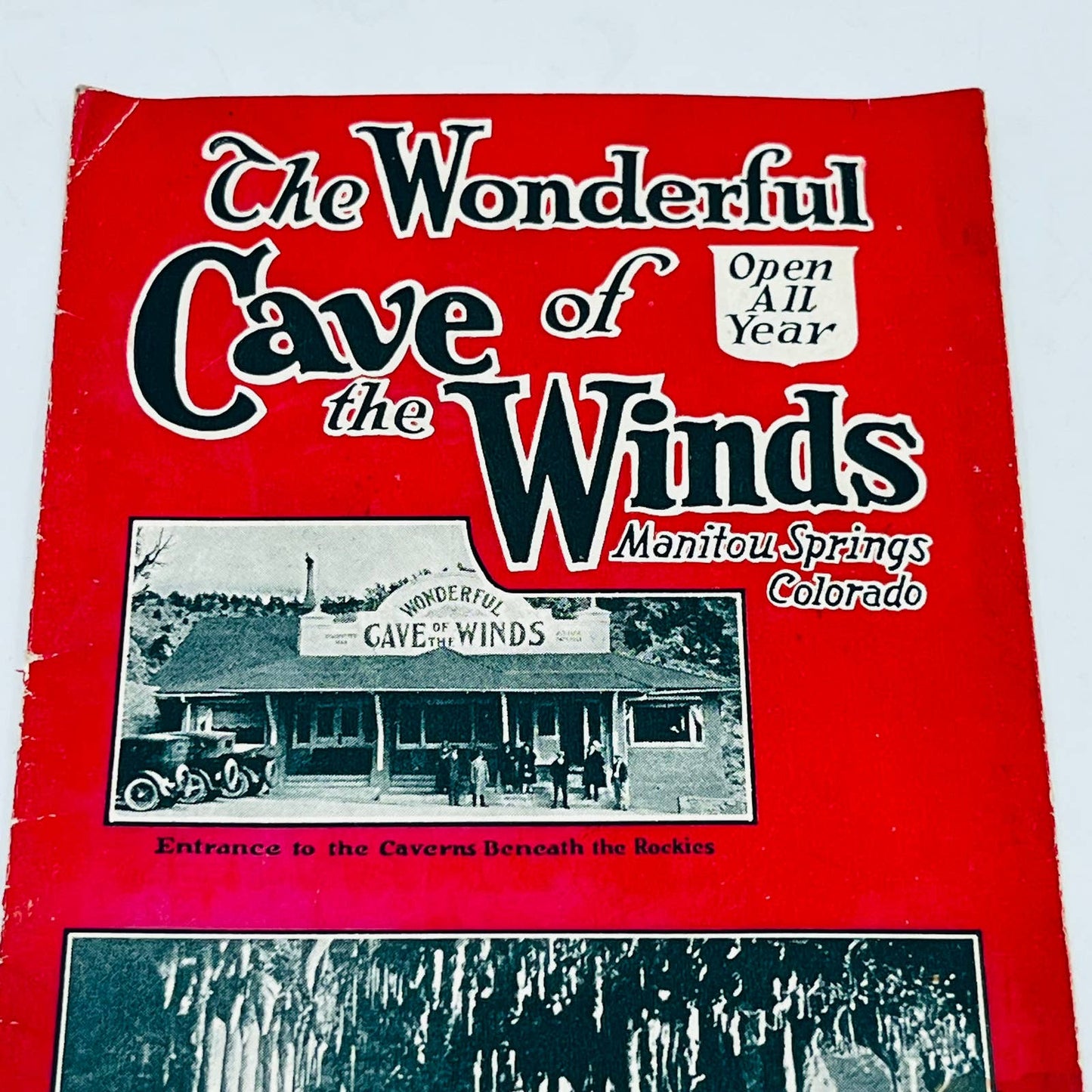 Vintage 1950s Manitou Colorado Cave of the Winds Brochure EA1-2