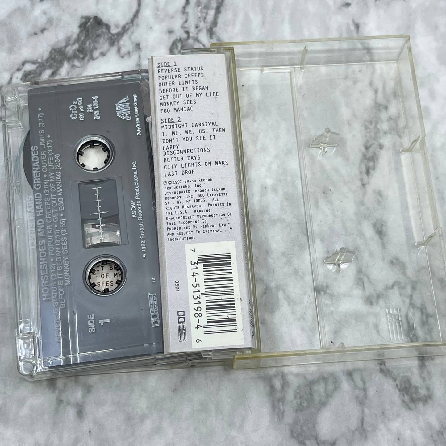 Chris Mars - Horseshoes and Hand Grenades Cassette Tape TC7-43
