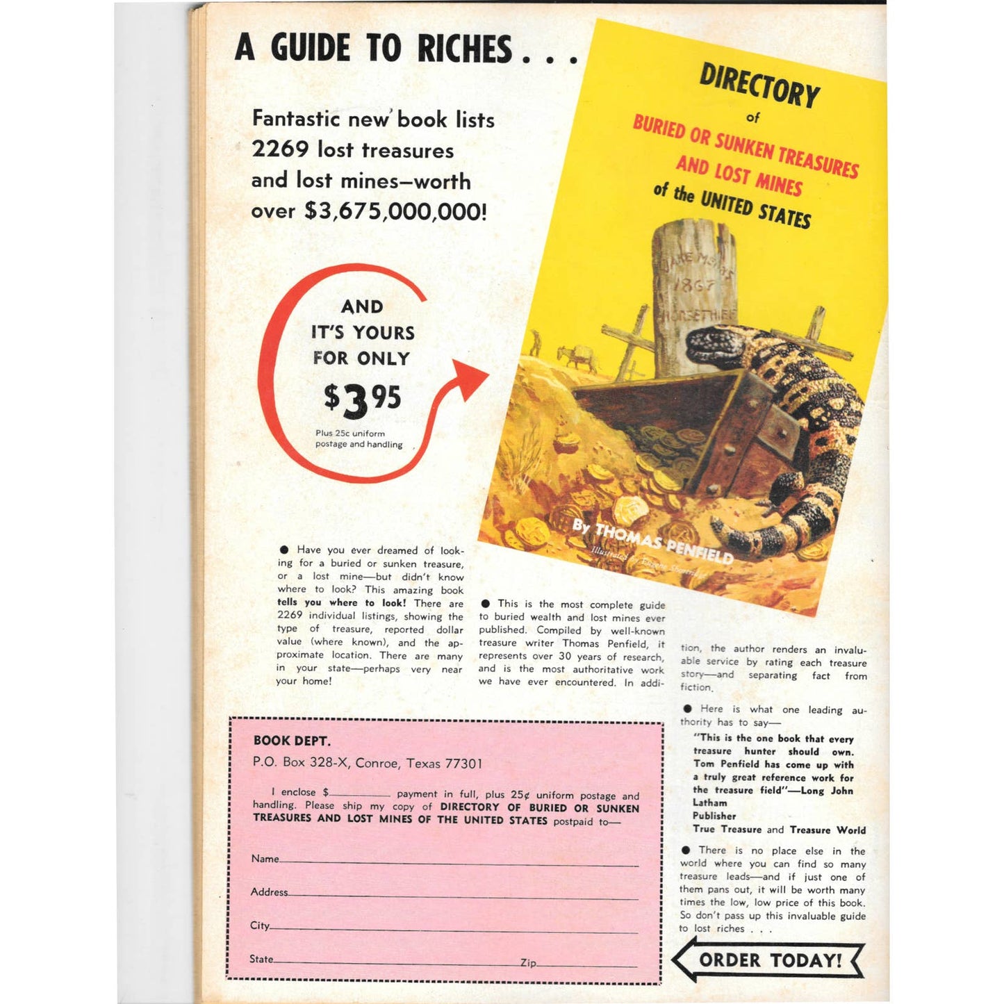 Treasure Trails of The Old West Magazine - Lost Mines Sunken Gold Fall 1975 M6