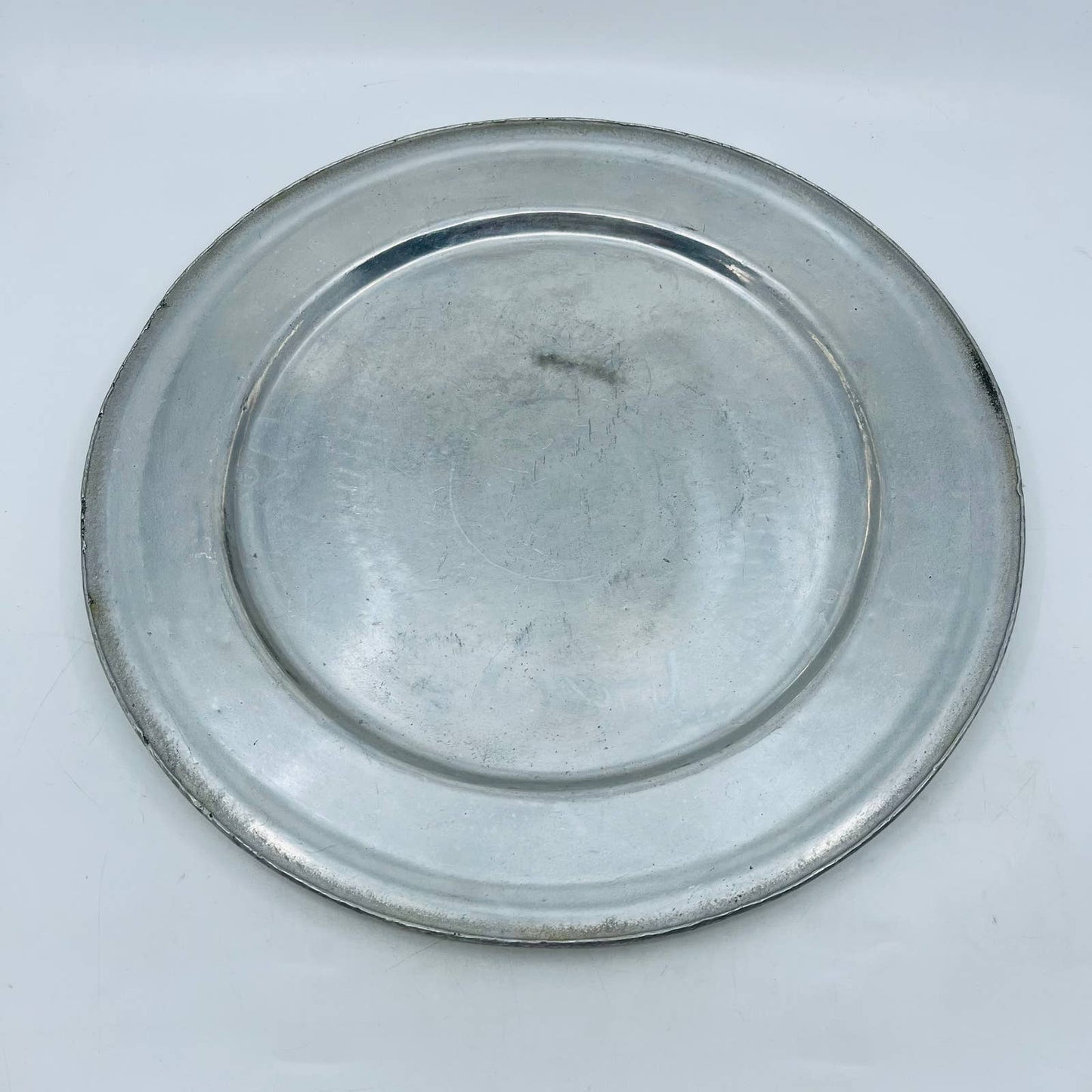 York Metalcrafters Colonial LARGE Heavy Pewter Serving Platter 14” TC9