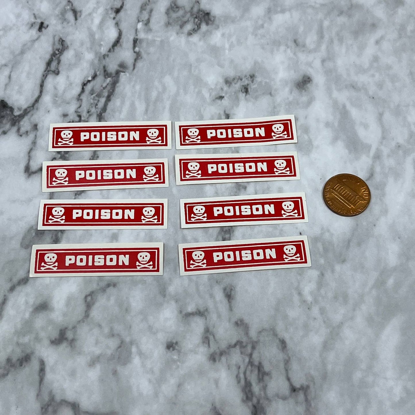 Antique Original Apothecary Pharmacy Bottle Labels Gummed Poison Set of 8 SA2