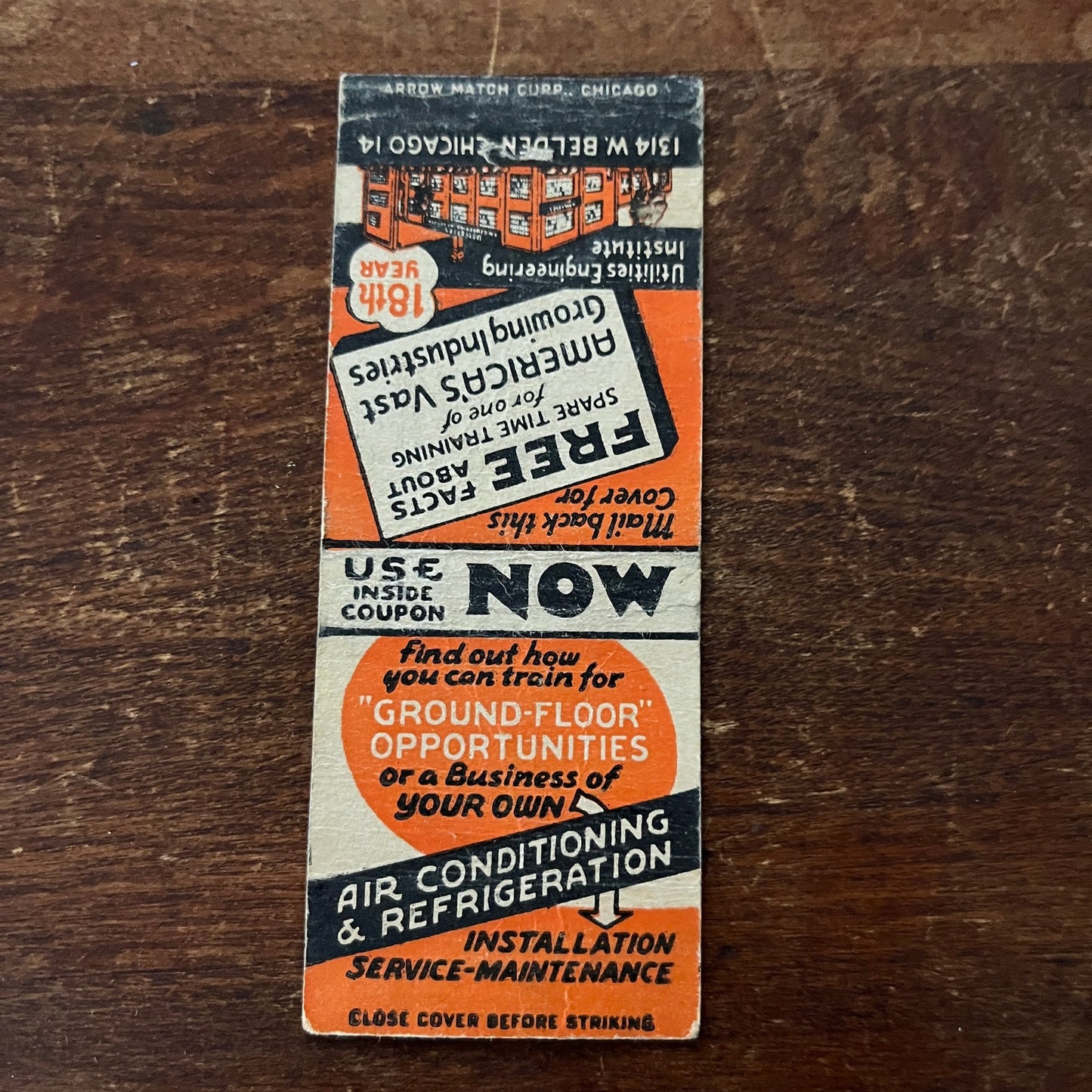 Business Opportunities Chicago IL Advertising Matchbook Cover MM11-6