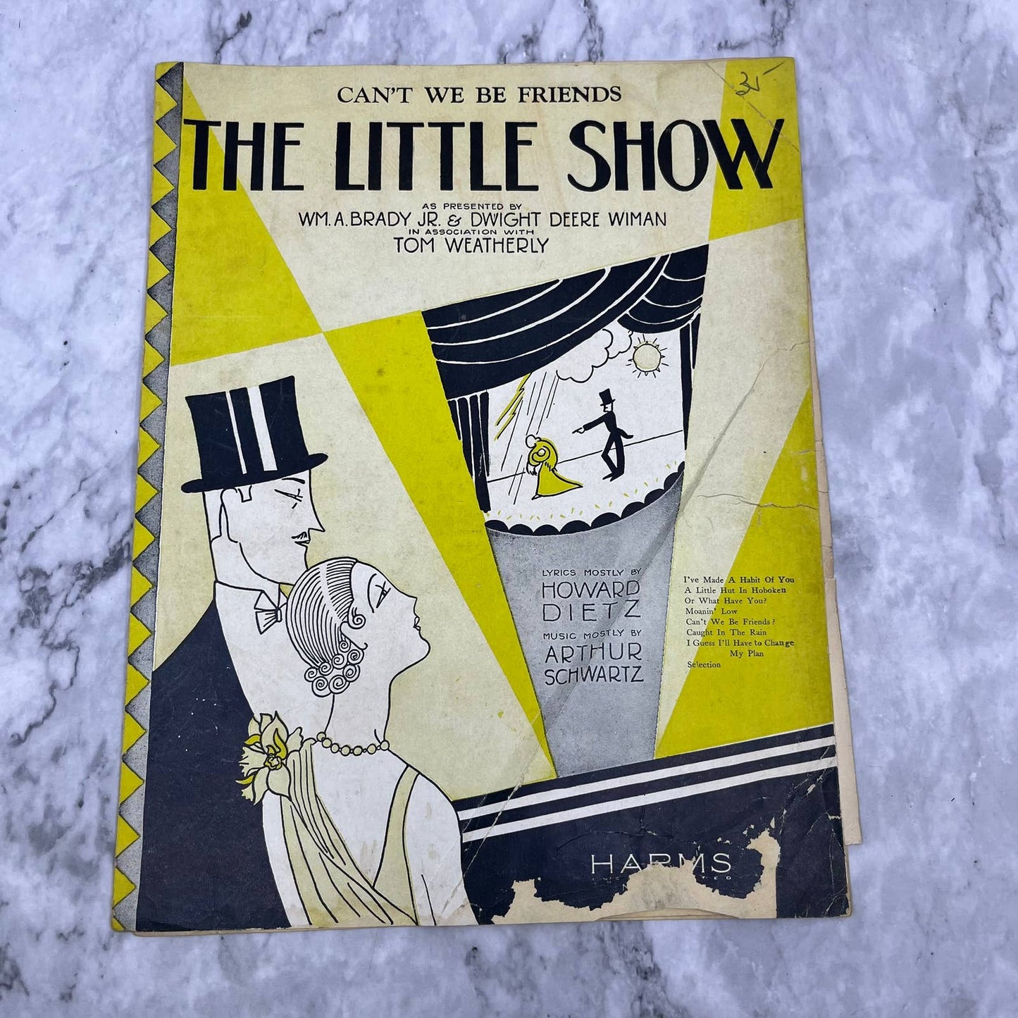 Can’t We Be Friends The Little Show sheet music Arthur Schwartz Howard Dietz TH5