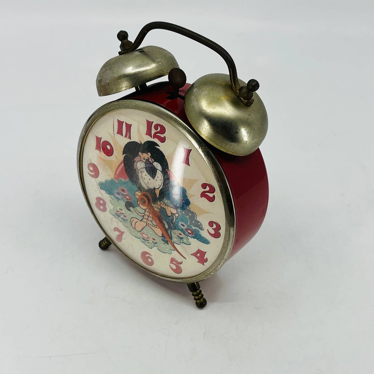 VINTAGE Harris Bank Hubert the Lion Promotional Alarm Clock WORKING TC8