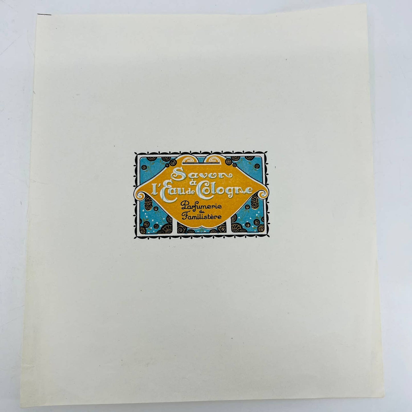 Antique 1800s Embossed BEAUTY Cigars Label Blonde Woman Lithograph 4.5” AA3