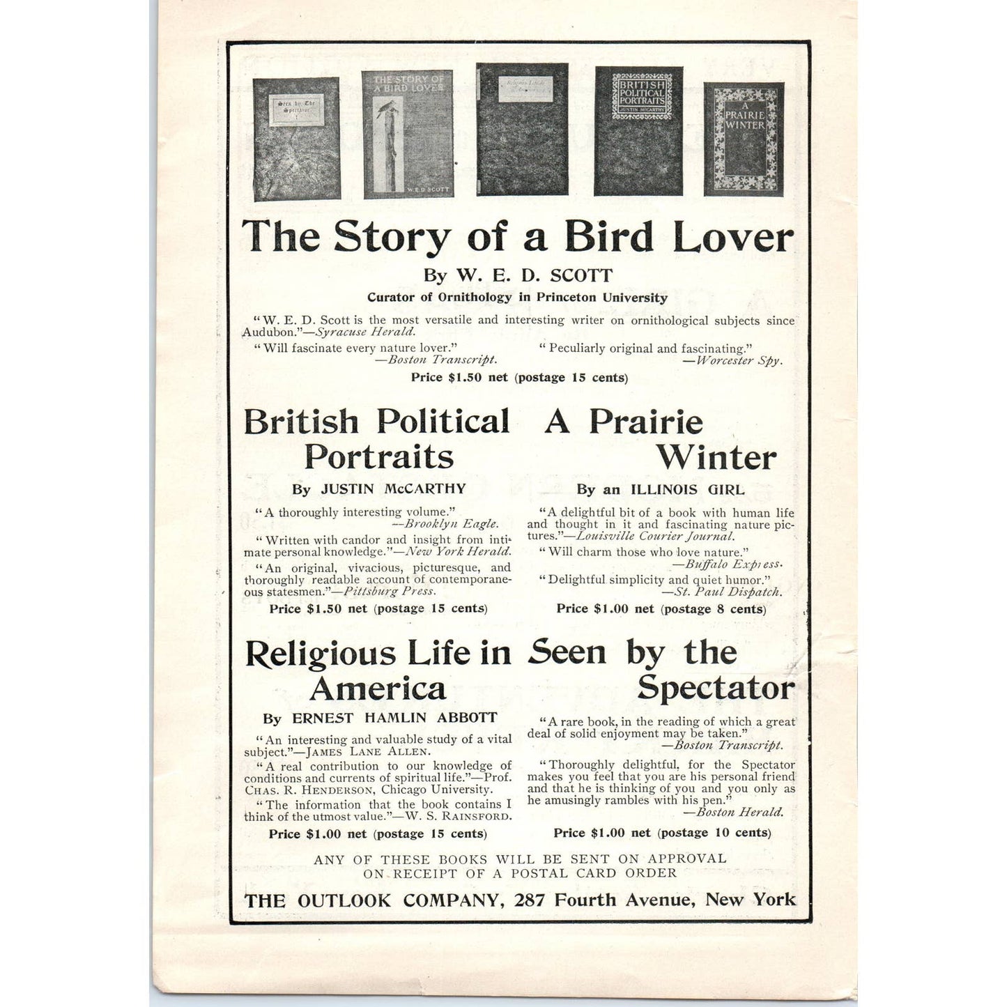 The Outlook Company Contemporary Book Spotlight - 1903 Original Ad TJ7-L