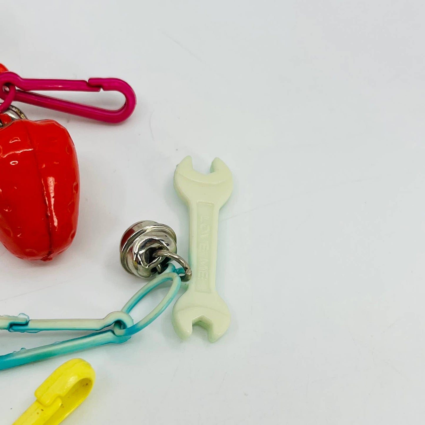 RETRO 1980's Plastic Bell Clip On 80's Necklace Charm LOT Of 10 TB2