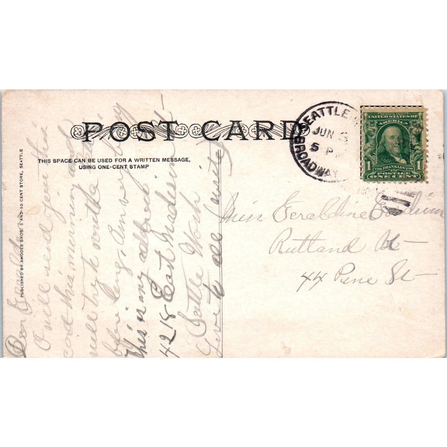 Antique Postcard Listening to the Band Leschi Park Seattle Washington TD9-W2