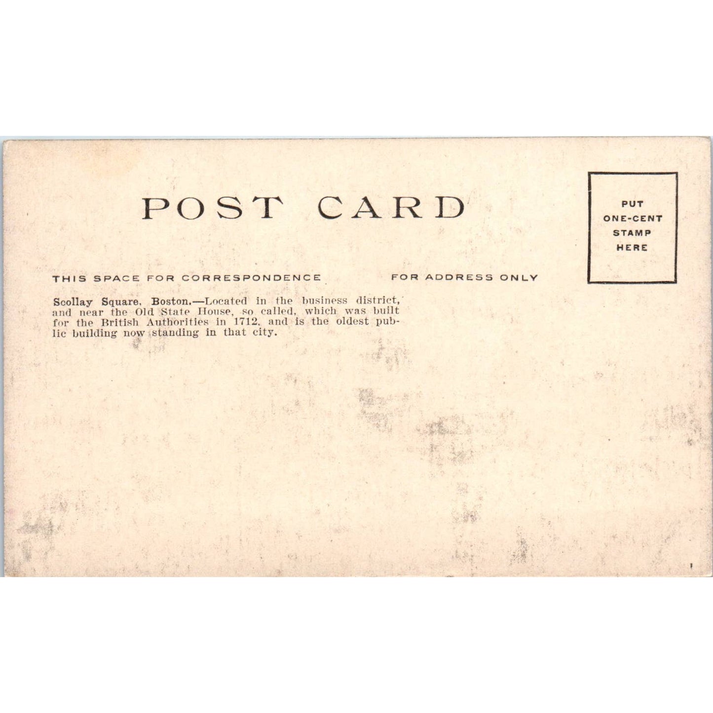 Scollay Square Boston c1910 Original Postcard TK1-24