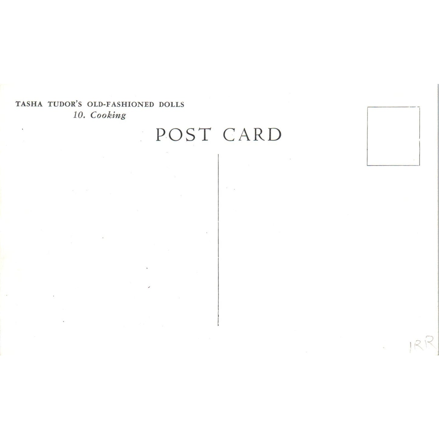 Tasha Tudor's Old Fashioned Dolls Cooking Original Postcard PB8