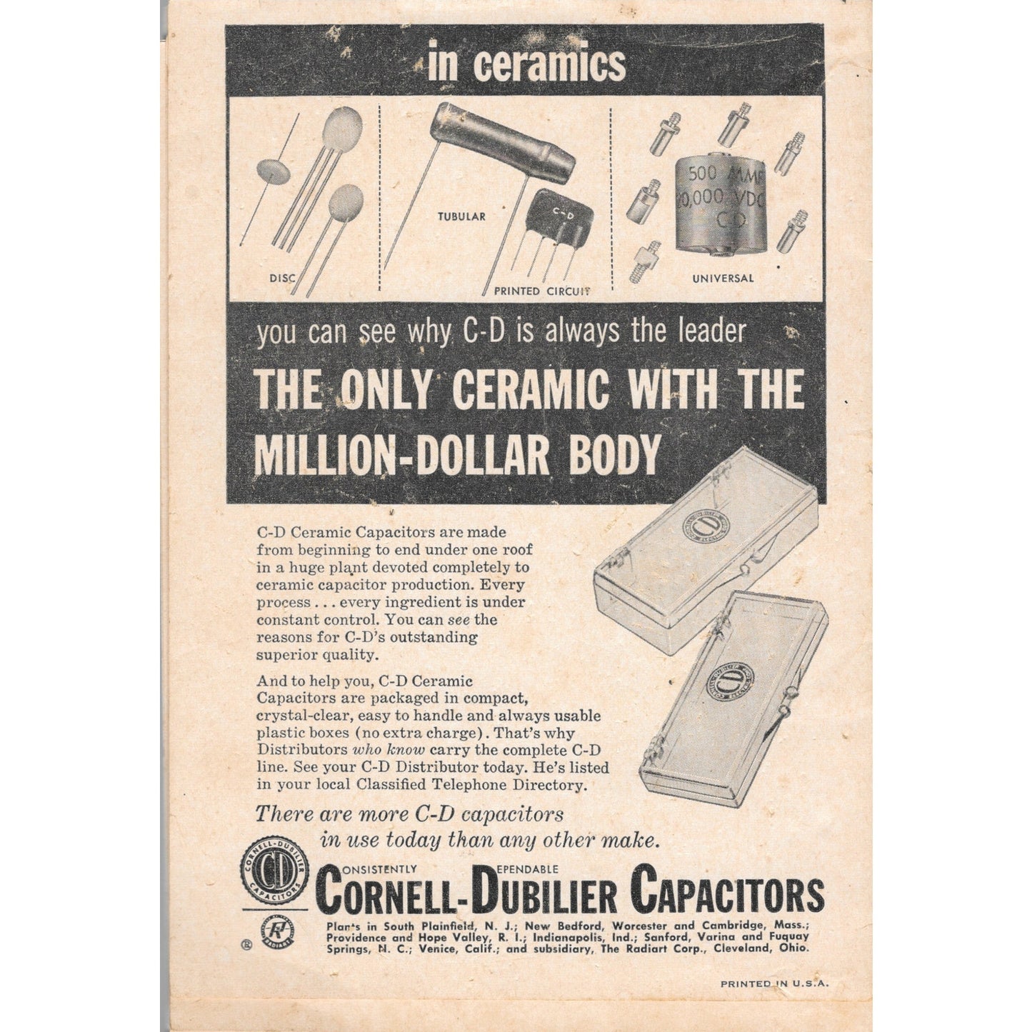 1956 January The Cornell-Dubilie Capacitor Newsletter Booklet V22