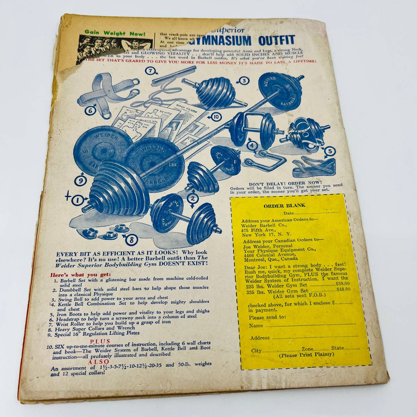 MUSCLE POWER January 1948 Body Building Magazine Alan Paivo Clarence Ross BA2