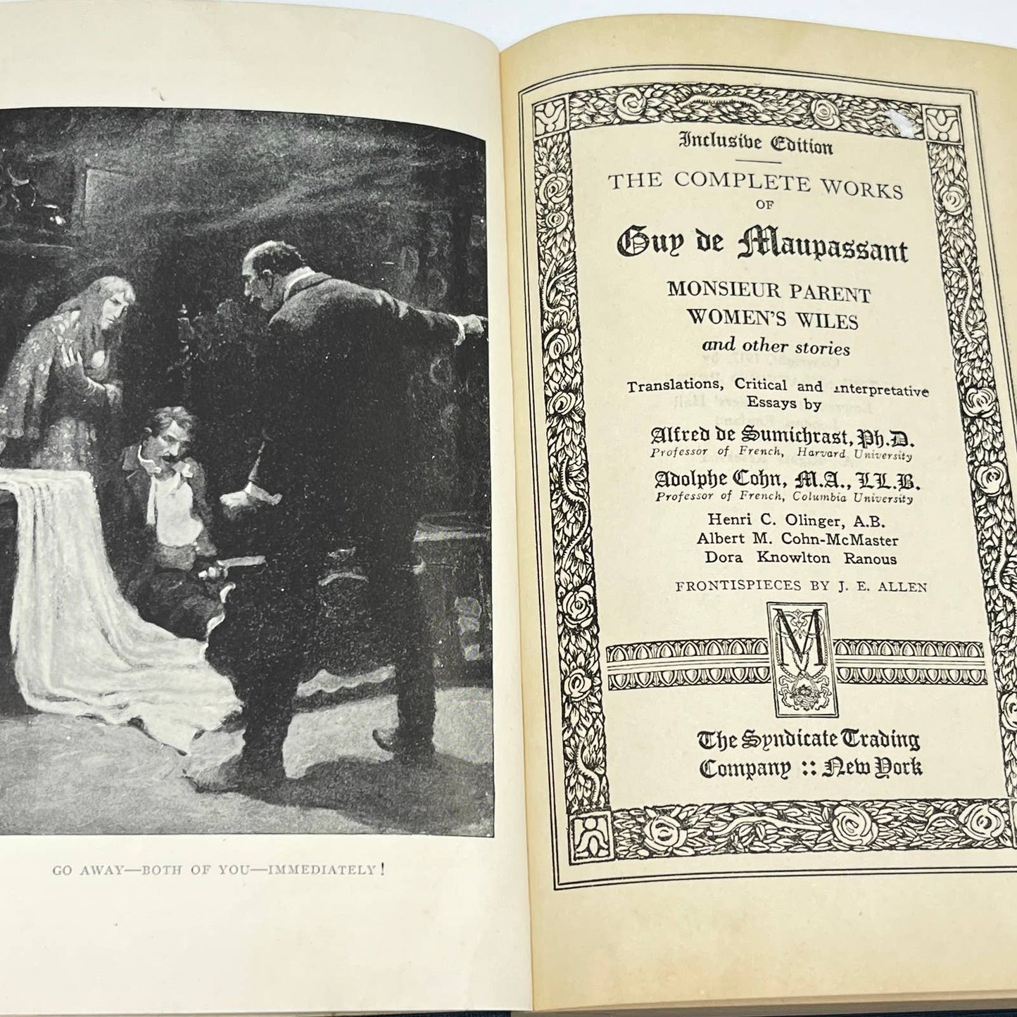 1917 Guy de Maupassant Monsieur Parent Women's Wiles & Other Stories TF1