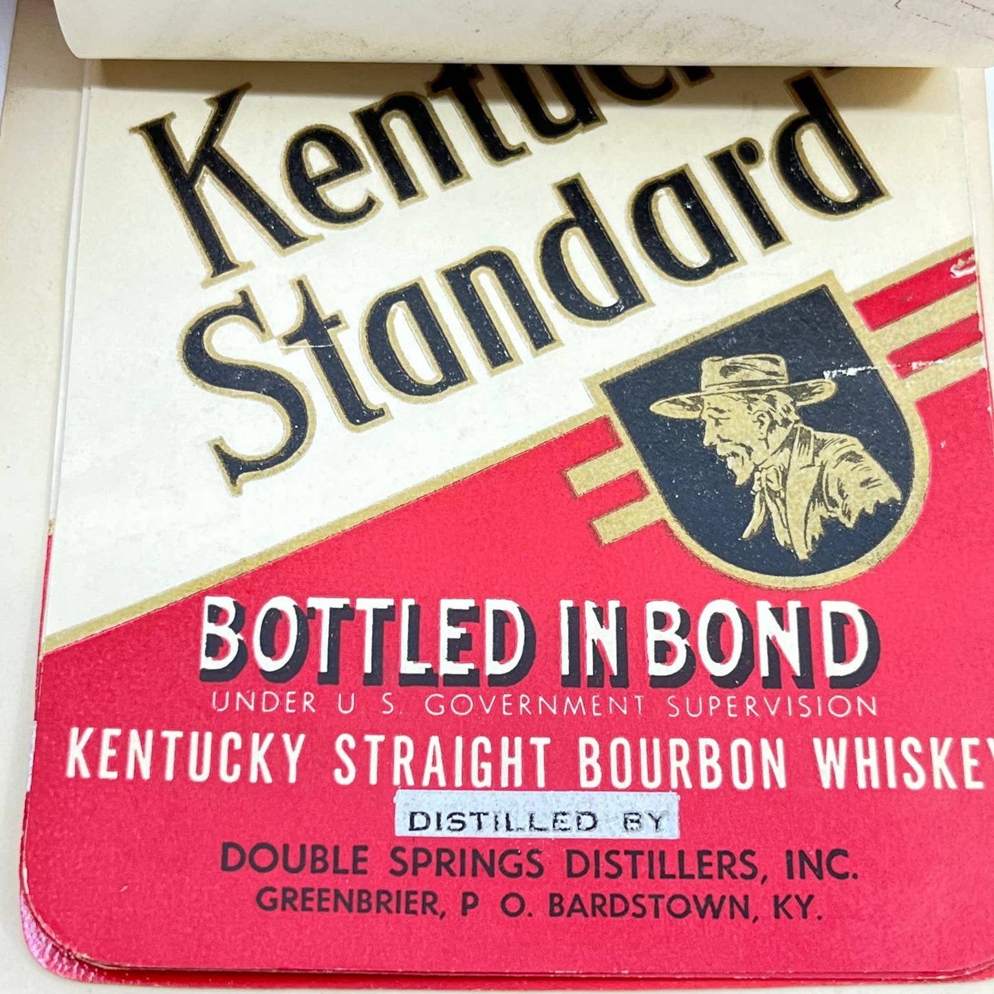 Kentucky Standard Bourbon Whiskey Label Set of 8 Double Springs Greenbrier KY