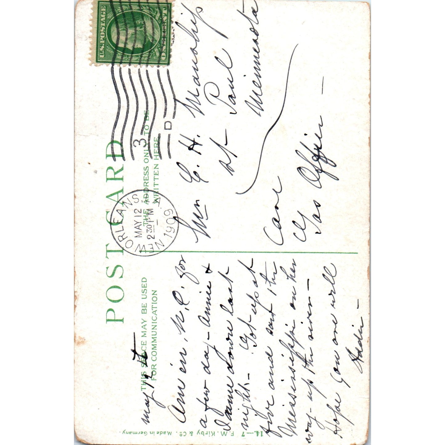 1909 Postcard Praline Vendor - New Orleans LA PE8