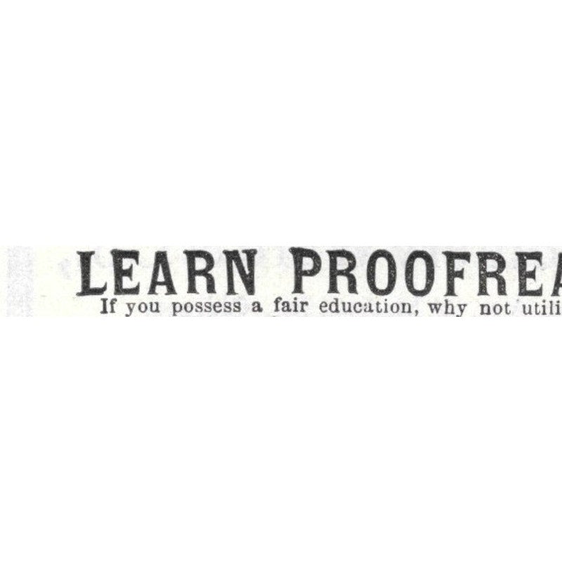 Learn Proofreading Home Correspondence Class Philadelphia - 1903 Ad AK5-S30