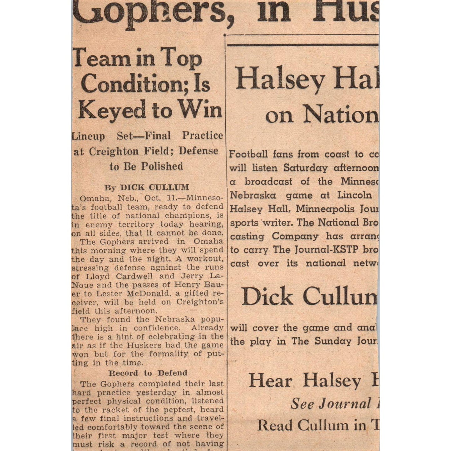1935 Minneapolis Journal Newspaper Ad Juster Bros. Dobbs Brushwood Hats FL5-5