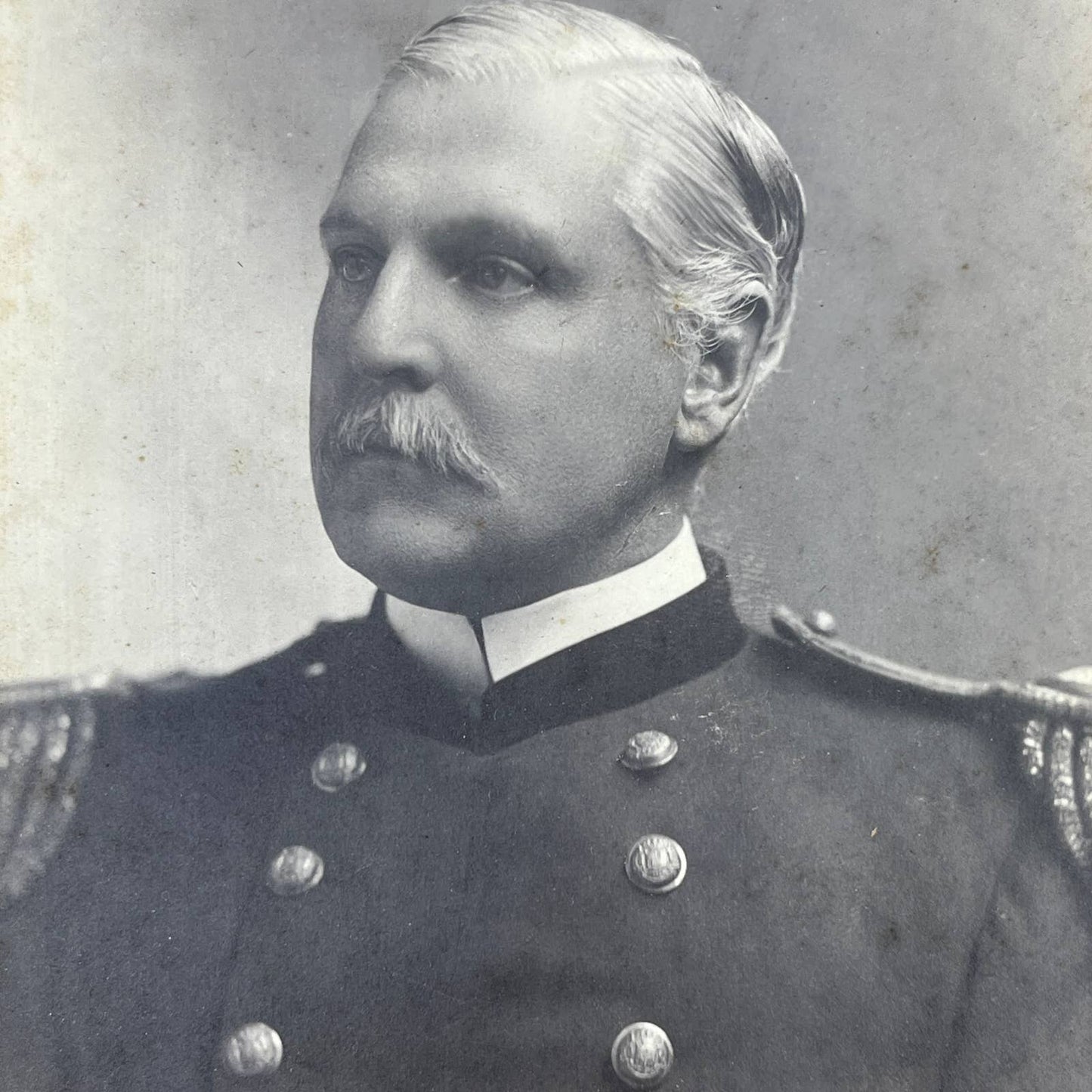 Antique Civil War Portrait Photo Military Officer With Epaulettes AC3