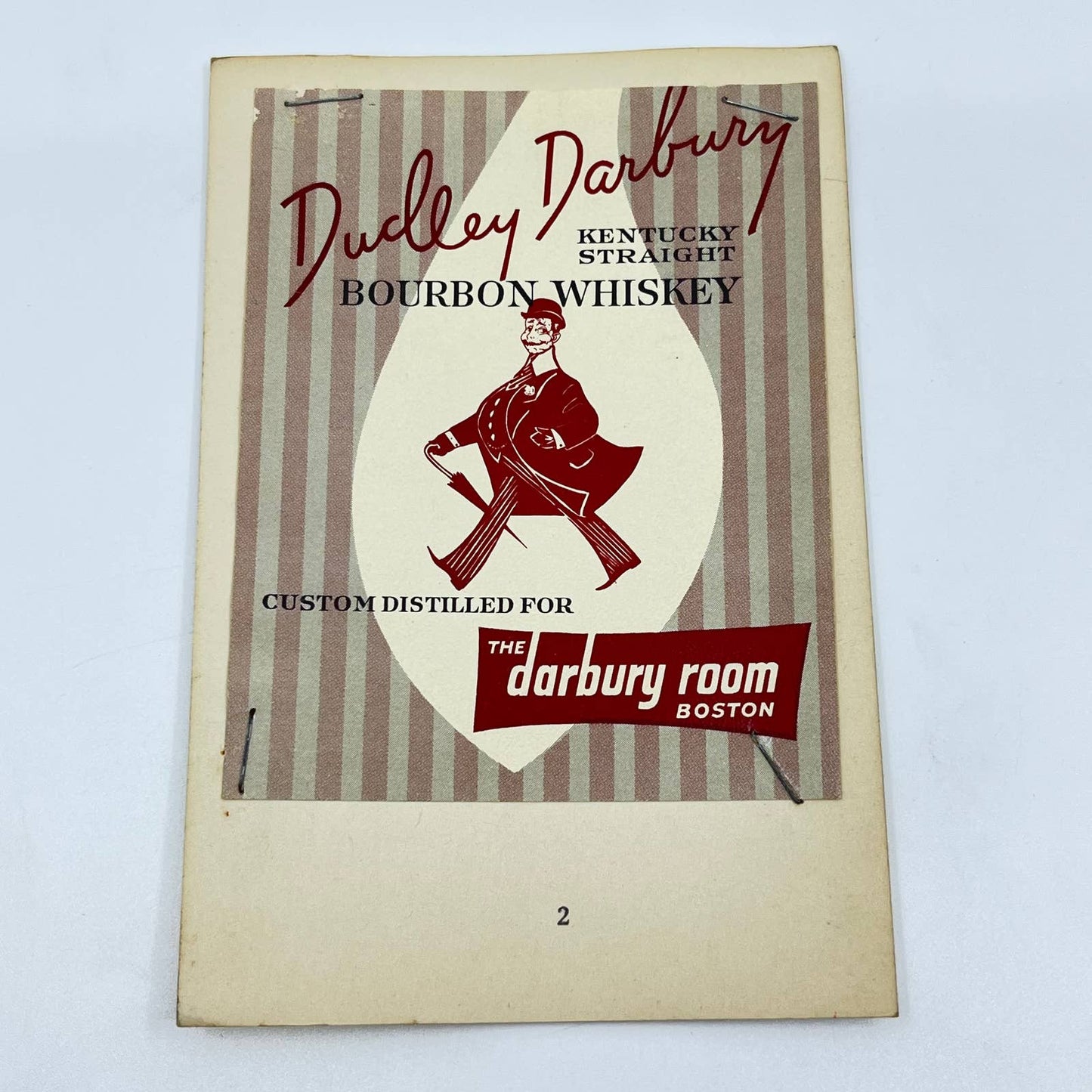 Dudley Darbury Bourbon Whiskey Label The Darbury Room Boston Massachusetts