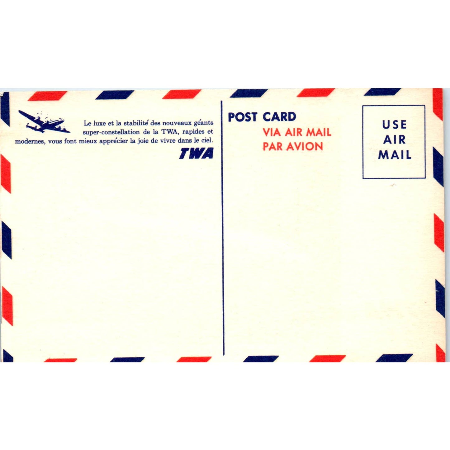 TWA Airlines Super Constellation Skyliner - Original Postcard TJ9-P1