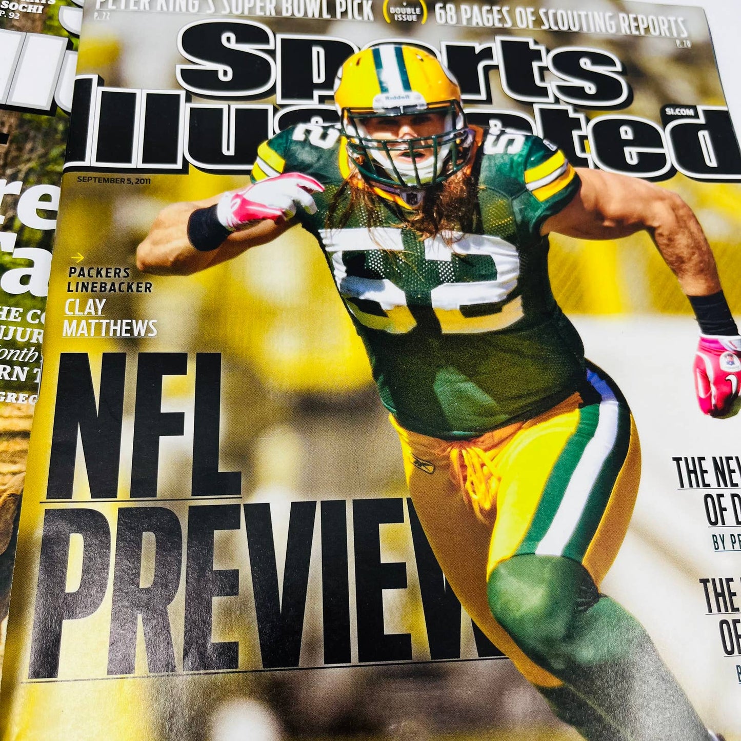 Lot of 6 Sports Illustrated Green Bay Packers Brett Favre Aaron Rodgers BA3