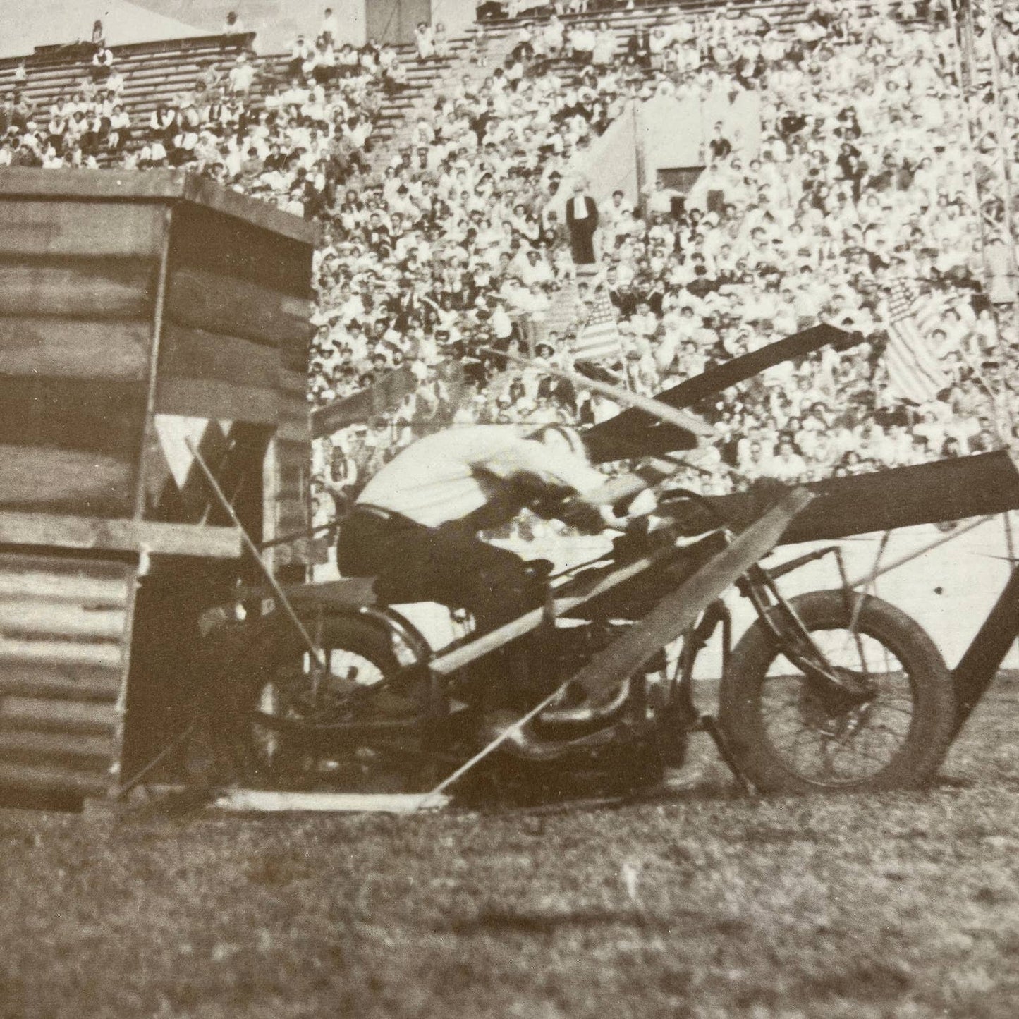 Antique Motorcycle Stunt Photo Print 11x14" FL5