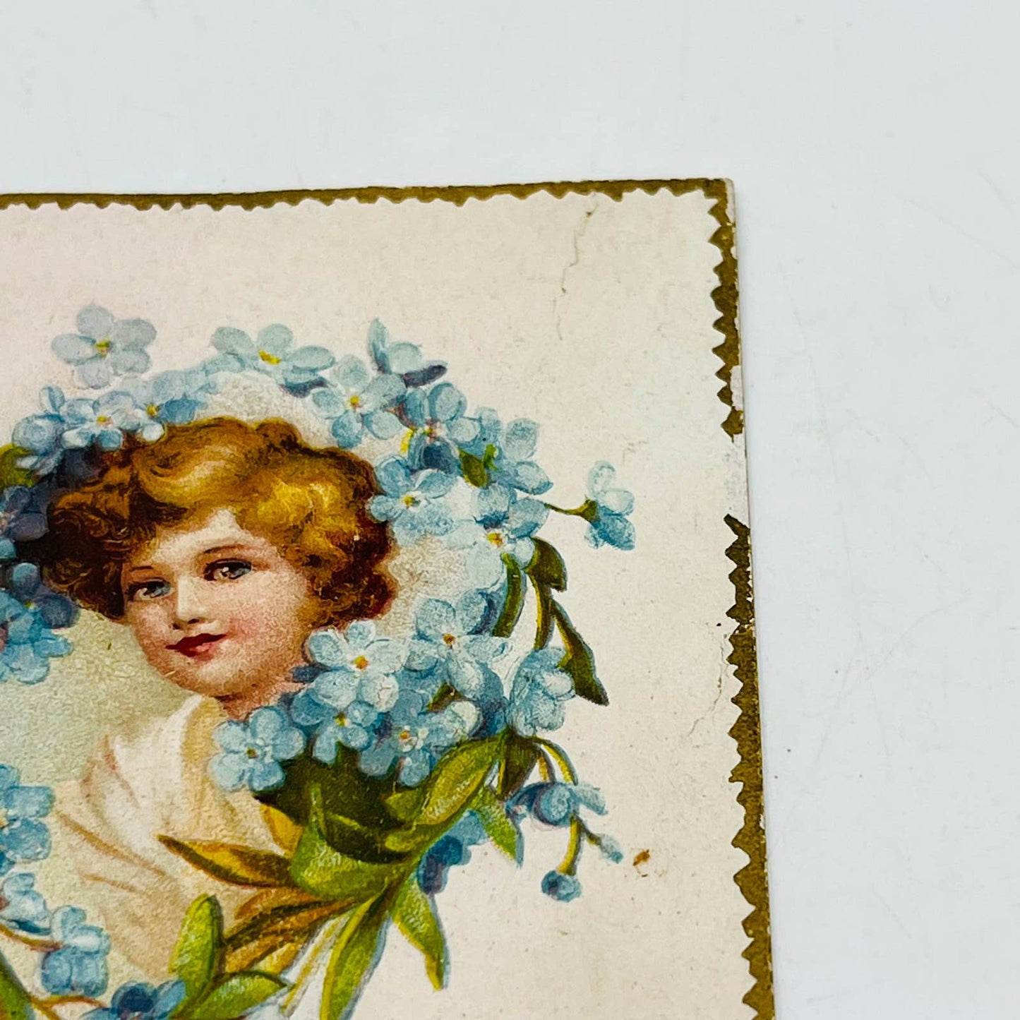 1880s Victorian Christian Holy Prayer Card Ephesians 5:2 Lord’s Prayer Gilt AA2