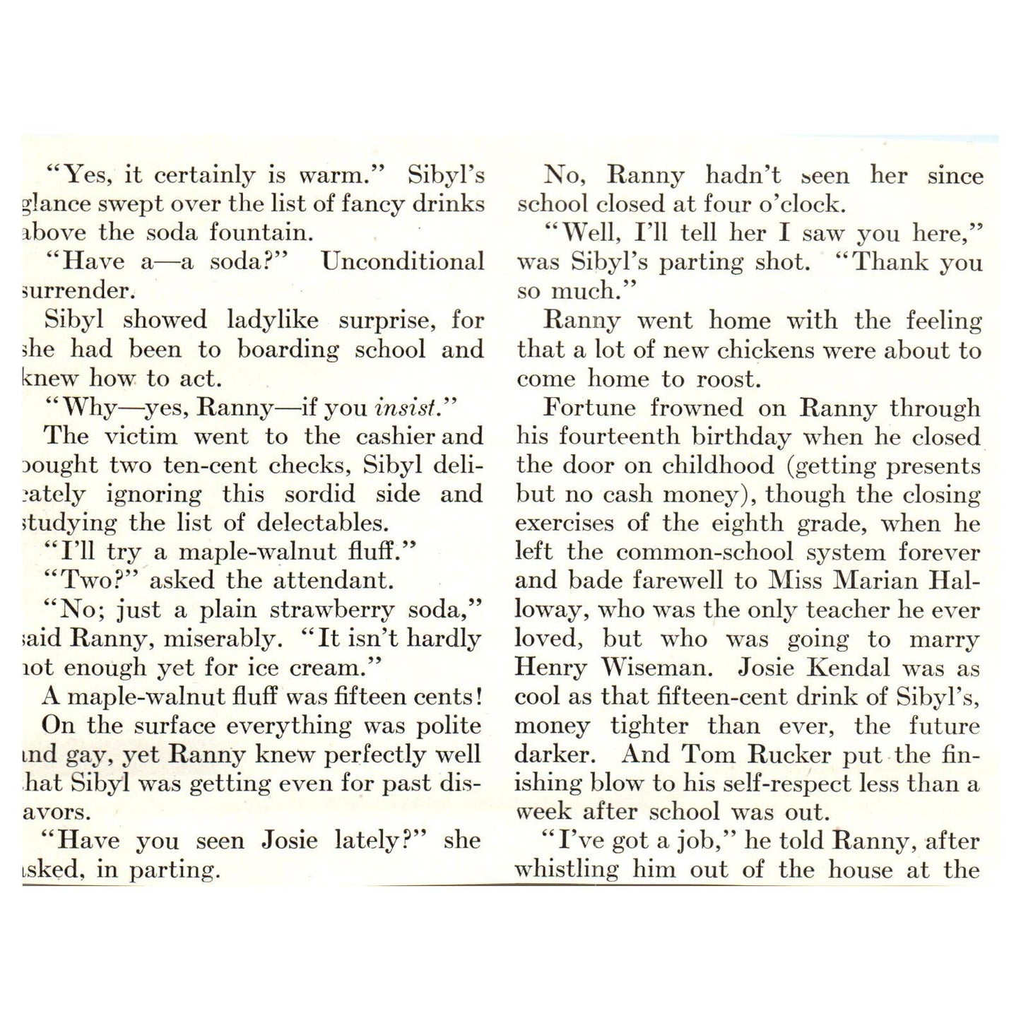 Hello Ranny! Going in the Drug Store? - 1921 Original Illustration TJ7-S