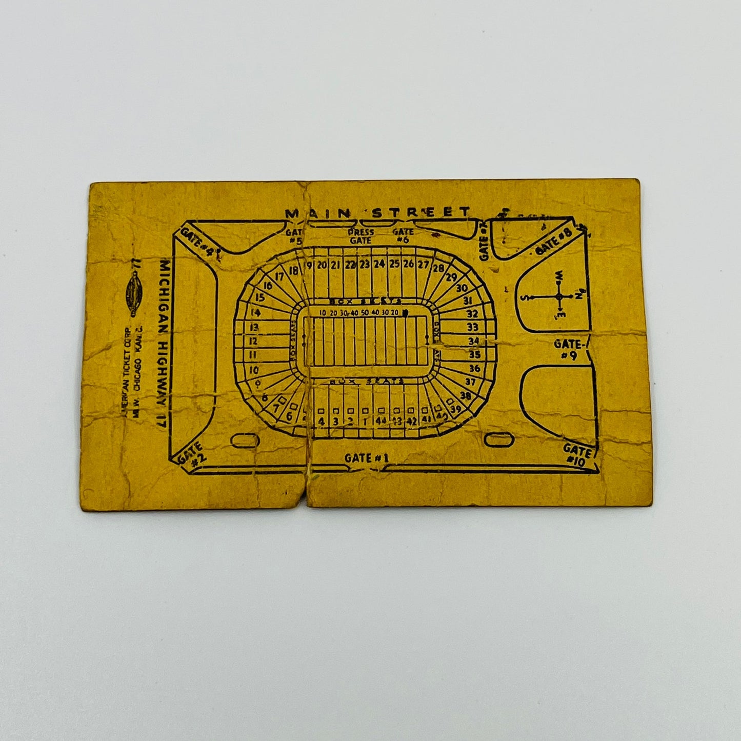1942 Illinois vs Michigan College Football Ticket Stub AH9-M7