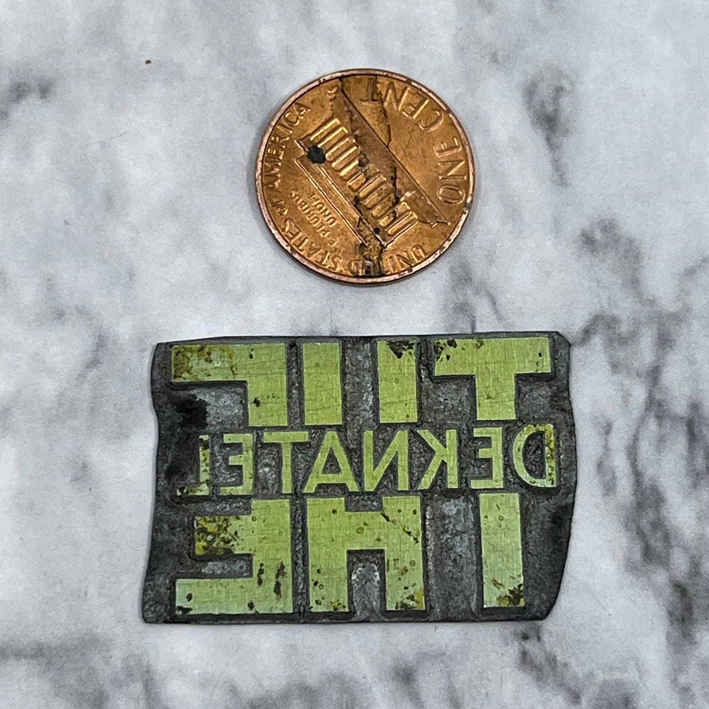 Vintage Printing Letterpress Printers Block Plate The Deknatel TJ513