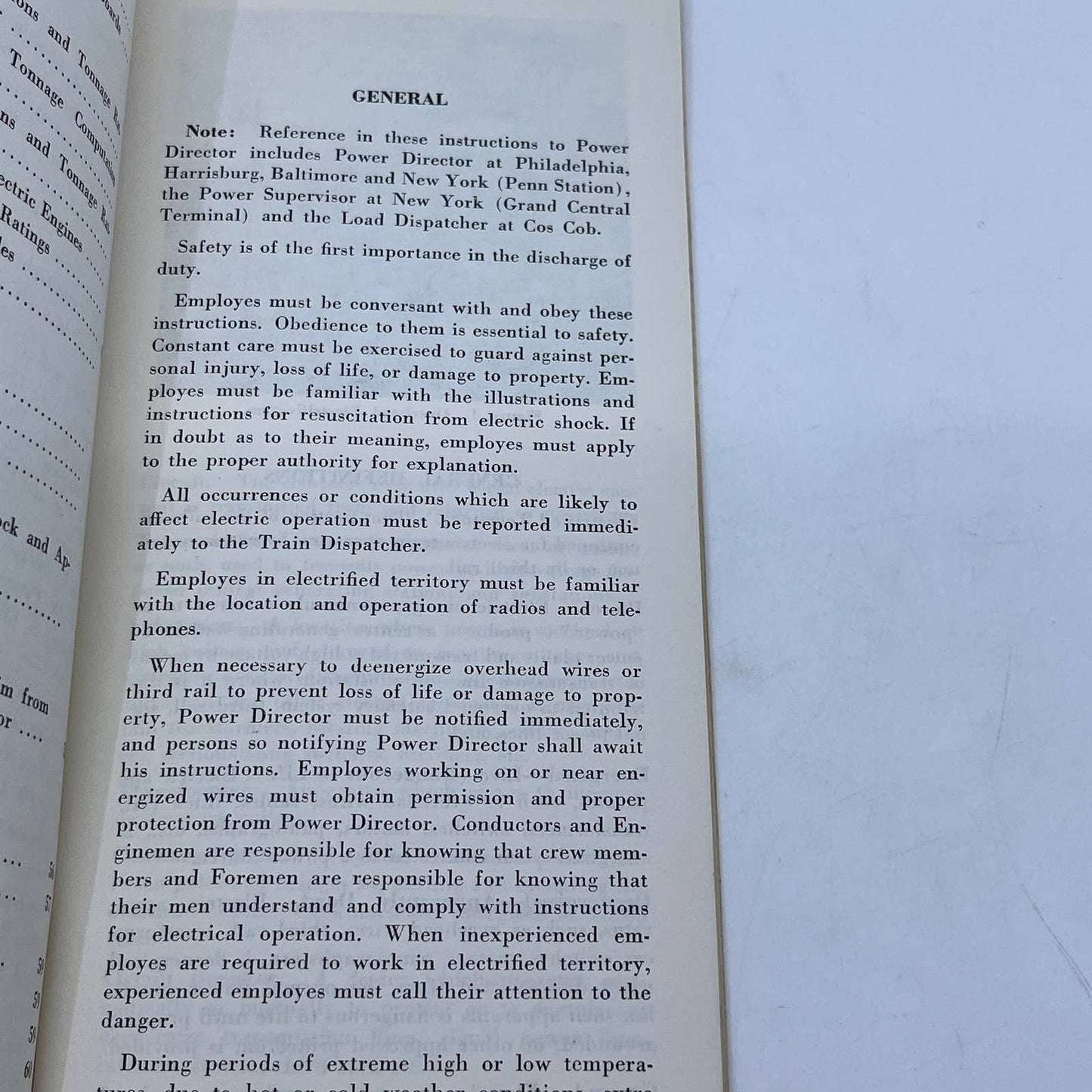 1973 Penn Central Railroad Electrical Operating Instructions Book TG6