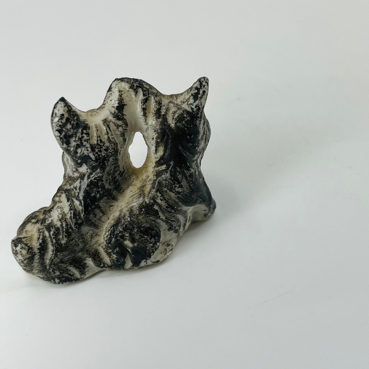 Antique Scottish Terrier Scotty Dog Hand Painted Porcelain 2” SB2