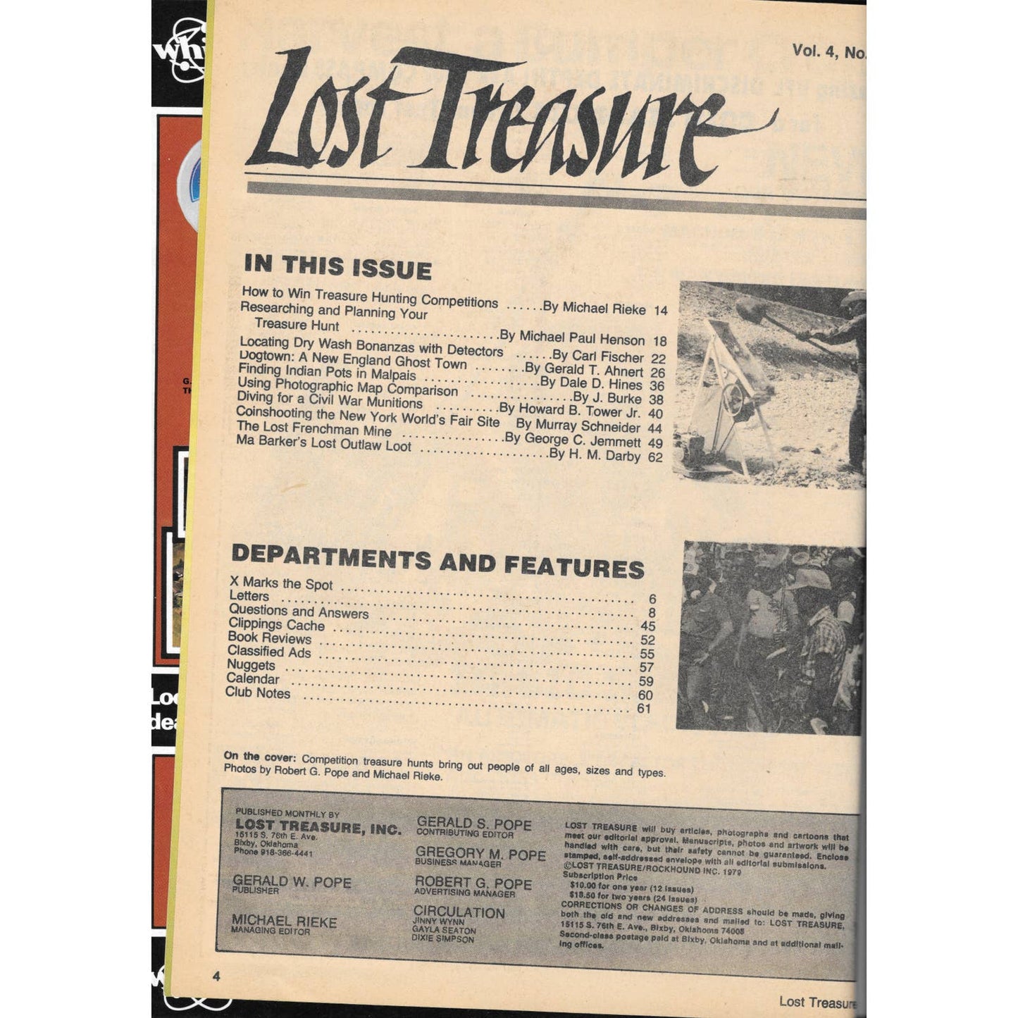 Long John Lathams Lost Treasure Magazine Lost Mines, Buried, Sunken Oct 1979 M1