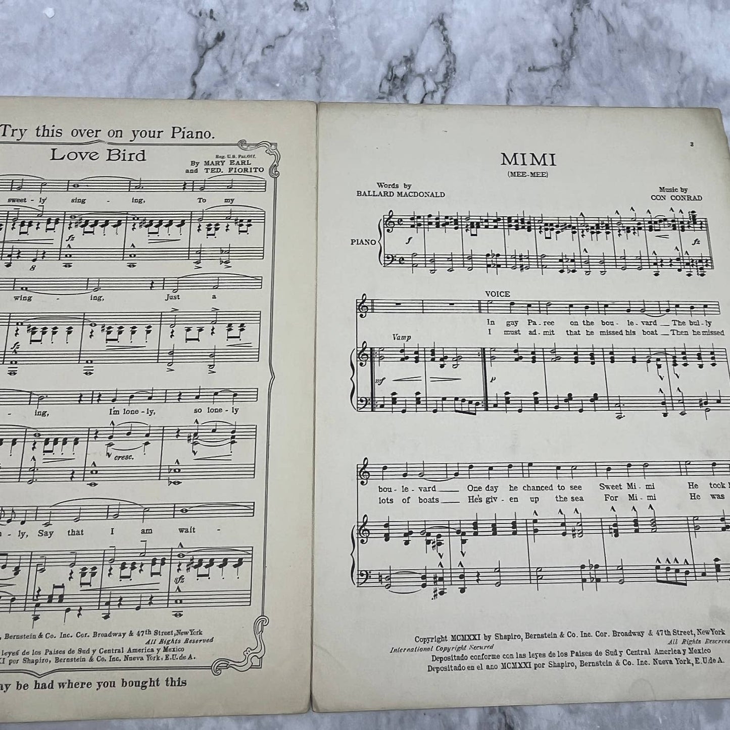 Mimi Ballard McDonald Con Conrad 1921 Sheet Music TK2-SM4