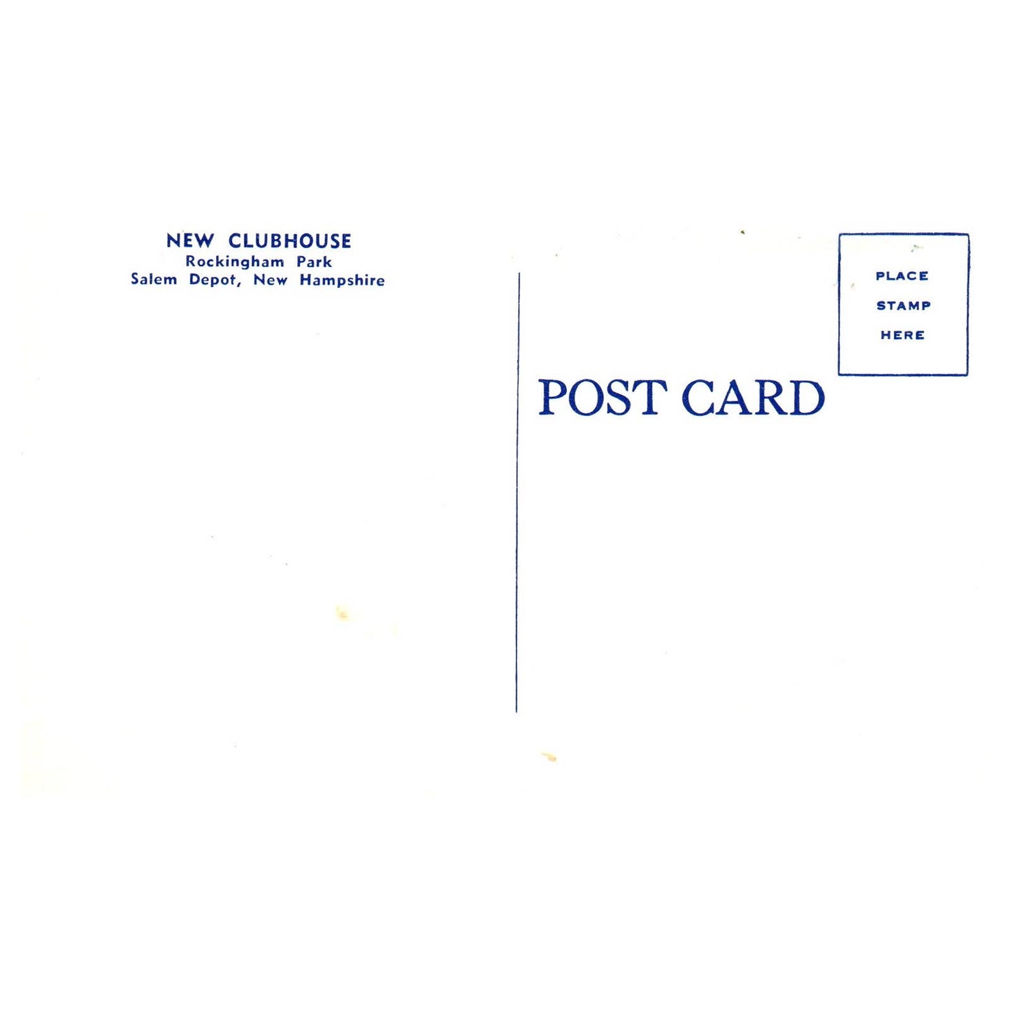 Vintage Postcard - New Clubhouse Interior Rockingham Park Salem Depot NH AD9