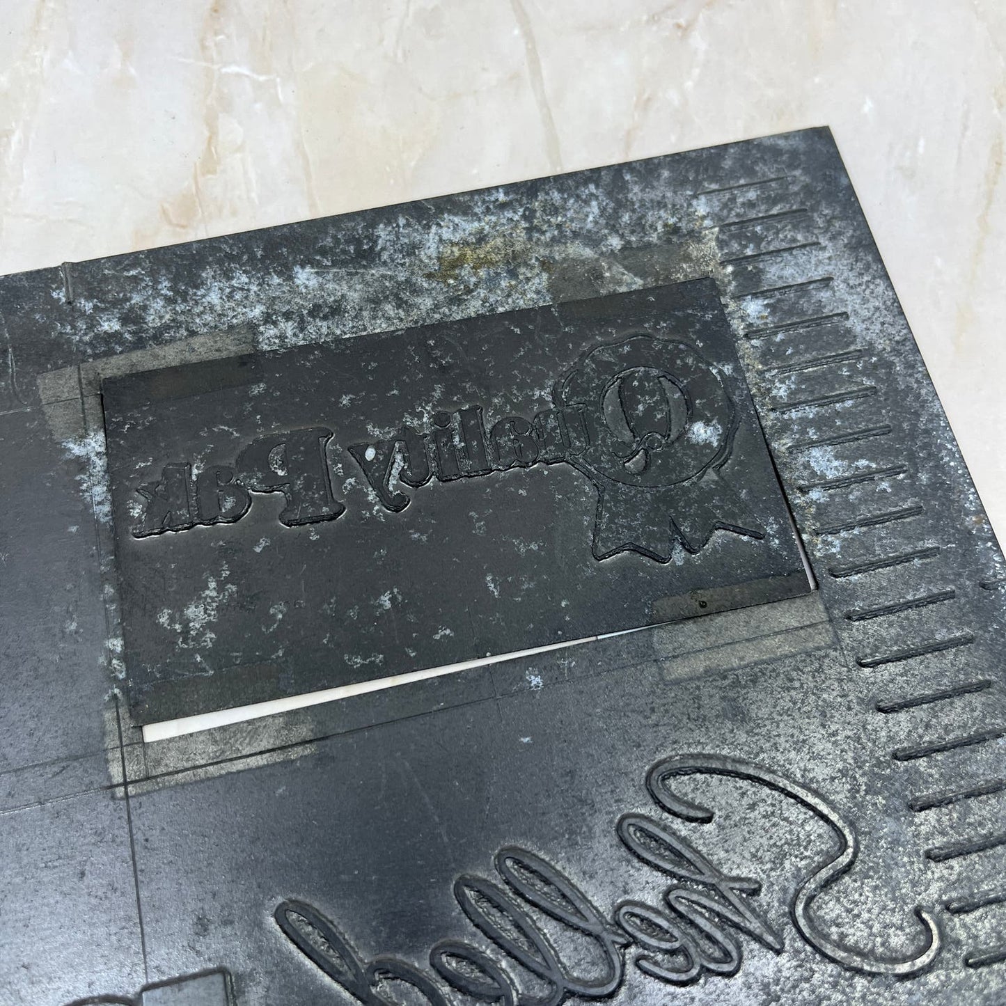 Vintage Newspaper Ad Printing Plate FAIRWAY Salted Nuts TC9-7
