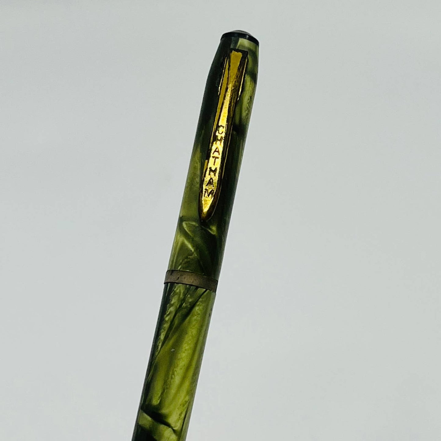 Vintage Chatham Mechanical Pencil Green Marble Pearl Celluloid SB9