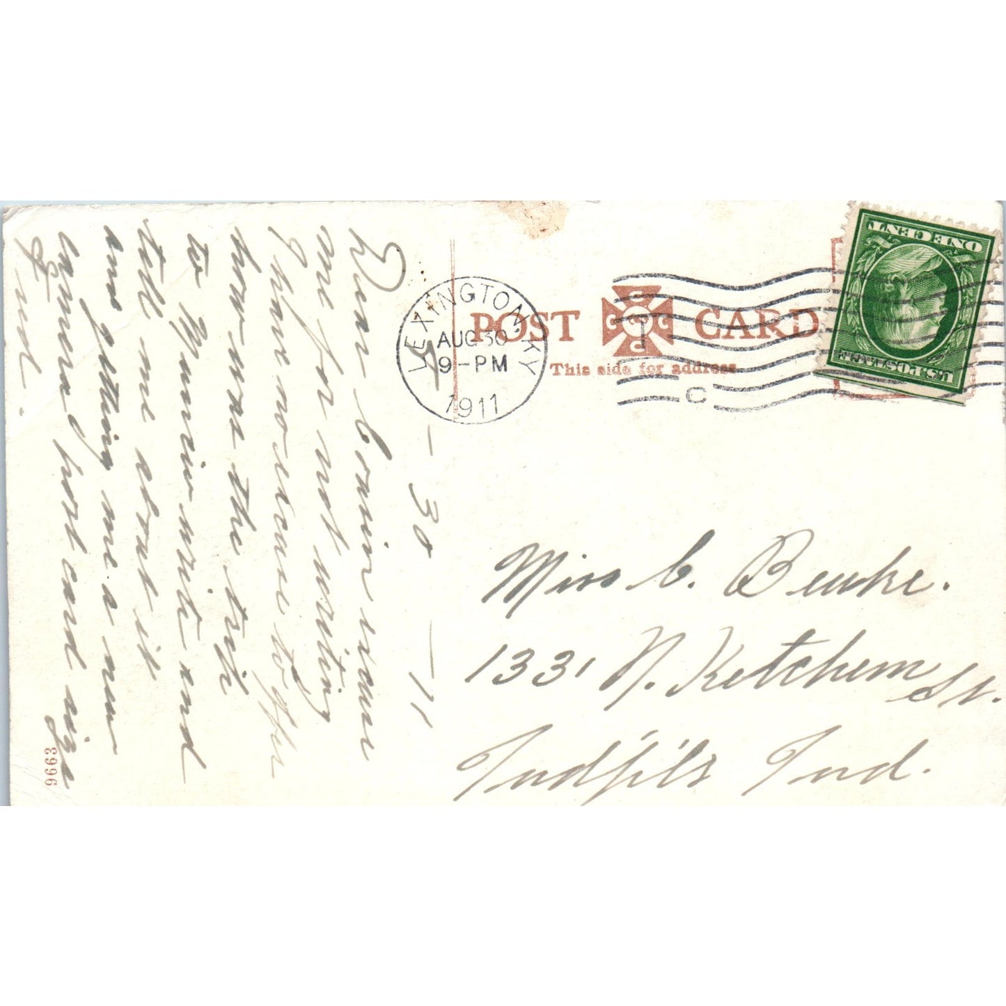 Kentucky State Capitol From Kentucky River Bluffs 1911 Original Postcard P3-3