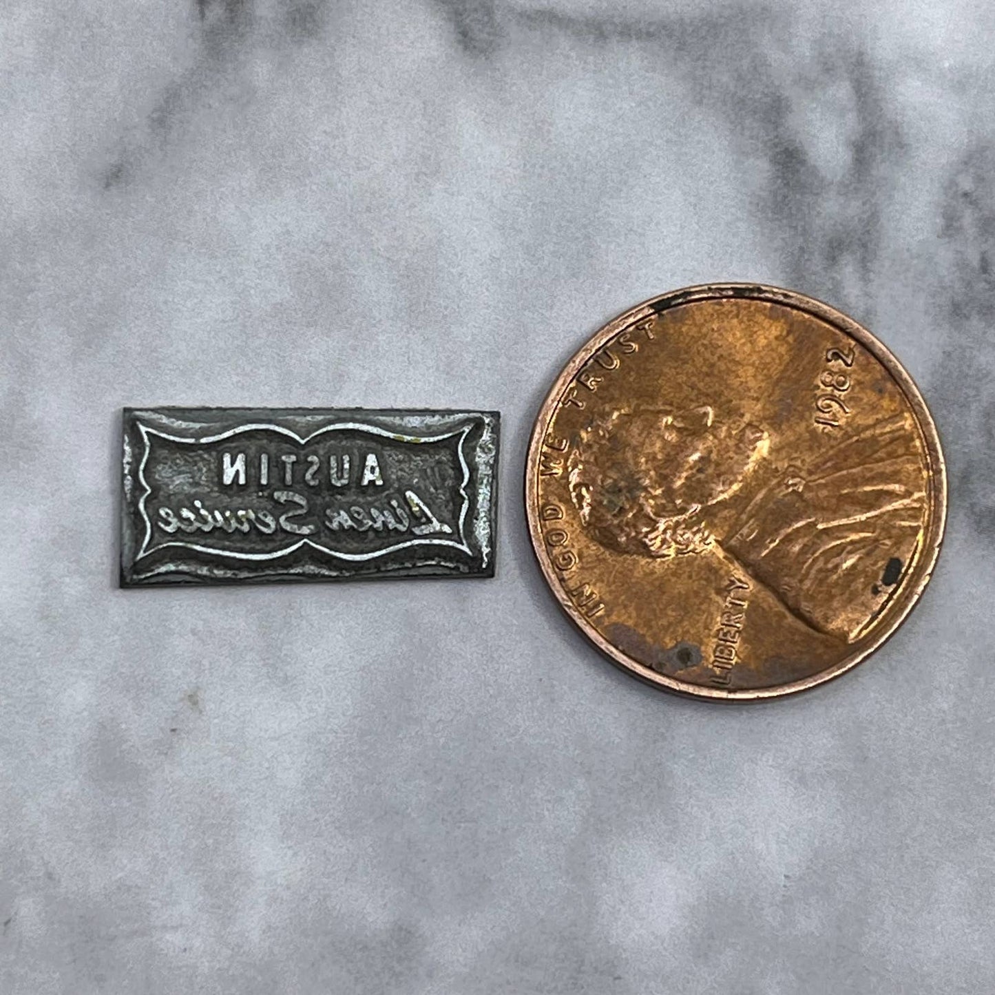Vintage Printing Letterpress Printers Block Plate Austin Linen Service SE831