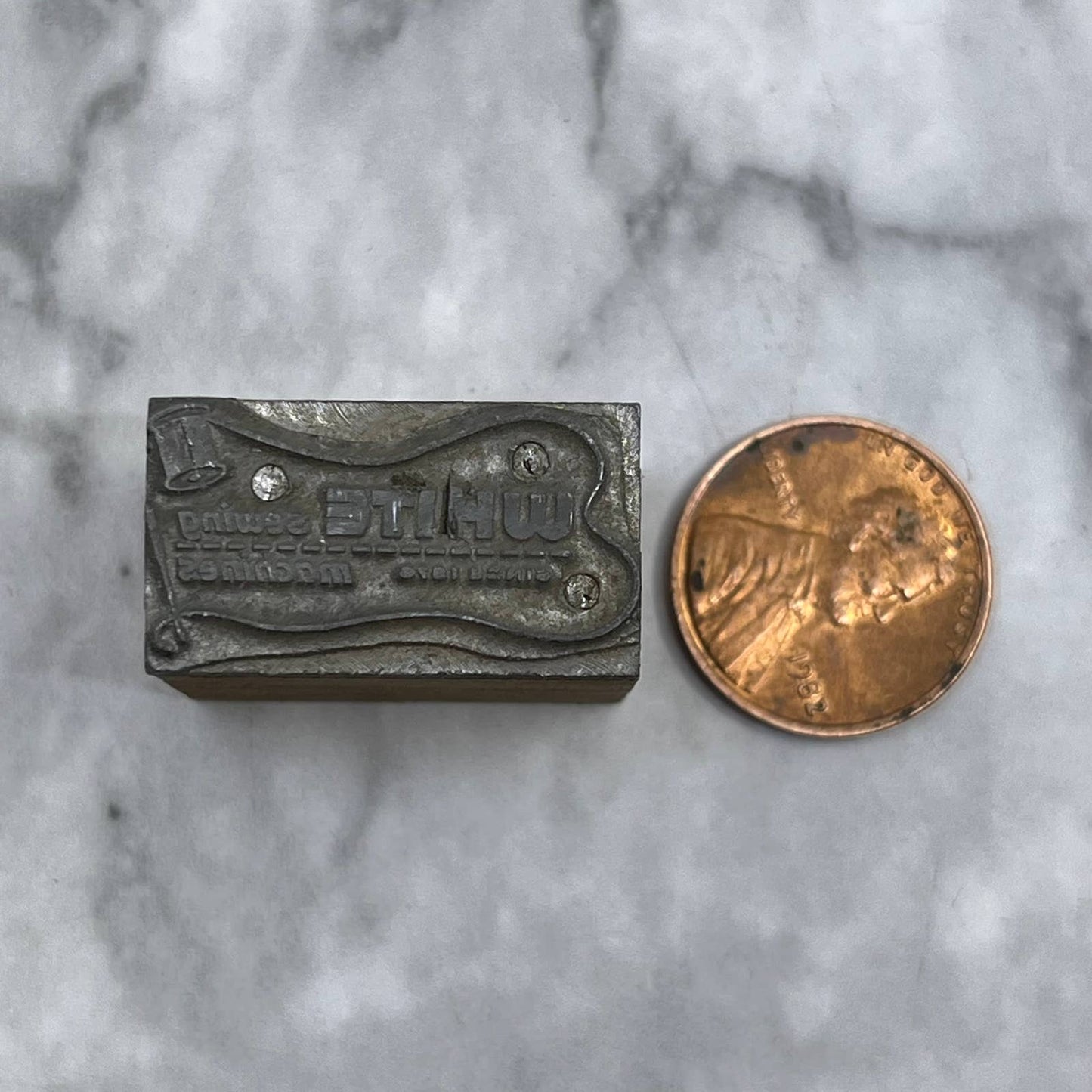 Vintage Printing Letterpress Printers Block Plate White Sewing Machines SE826