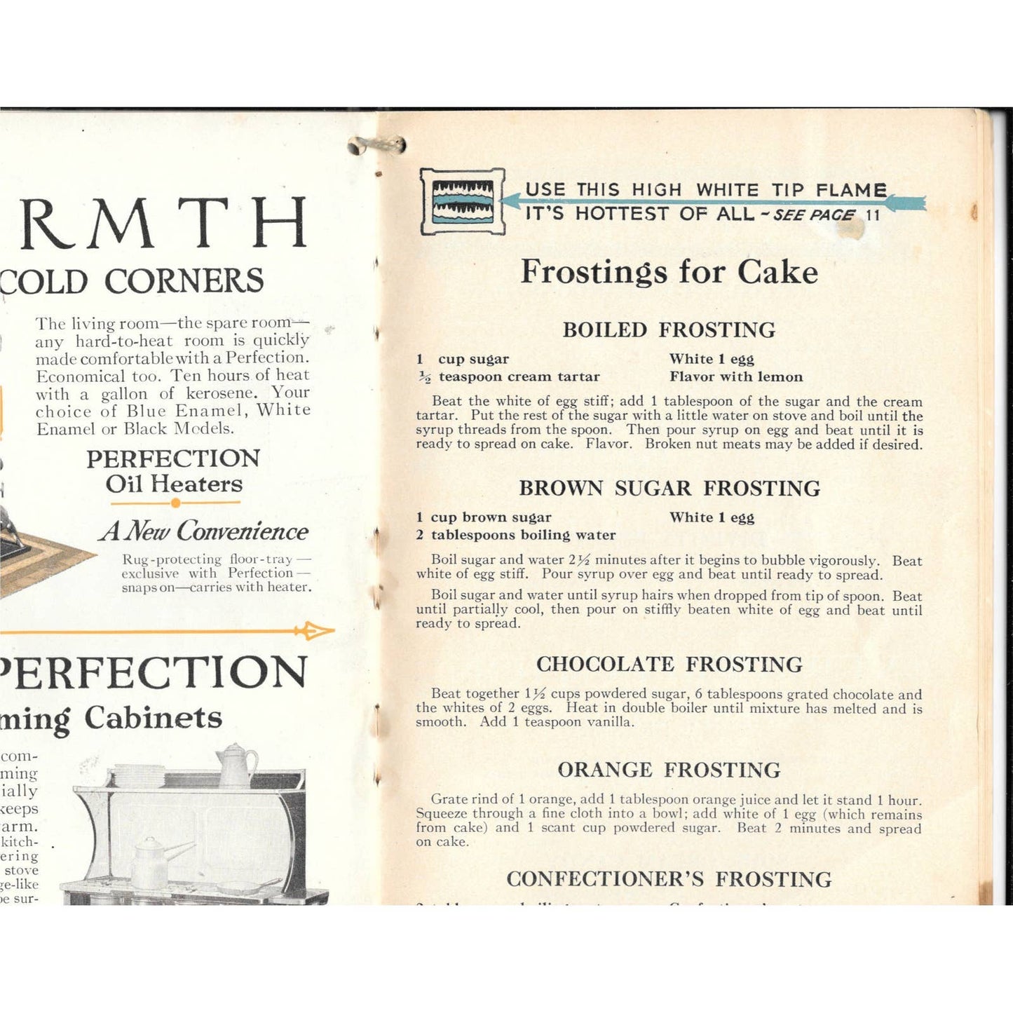 Vintage New Perfection Oil Cook Stove Instructions and Cookbook Original 1923 TJ7