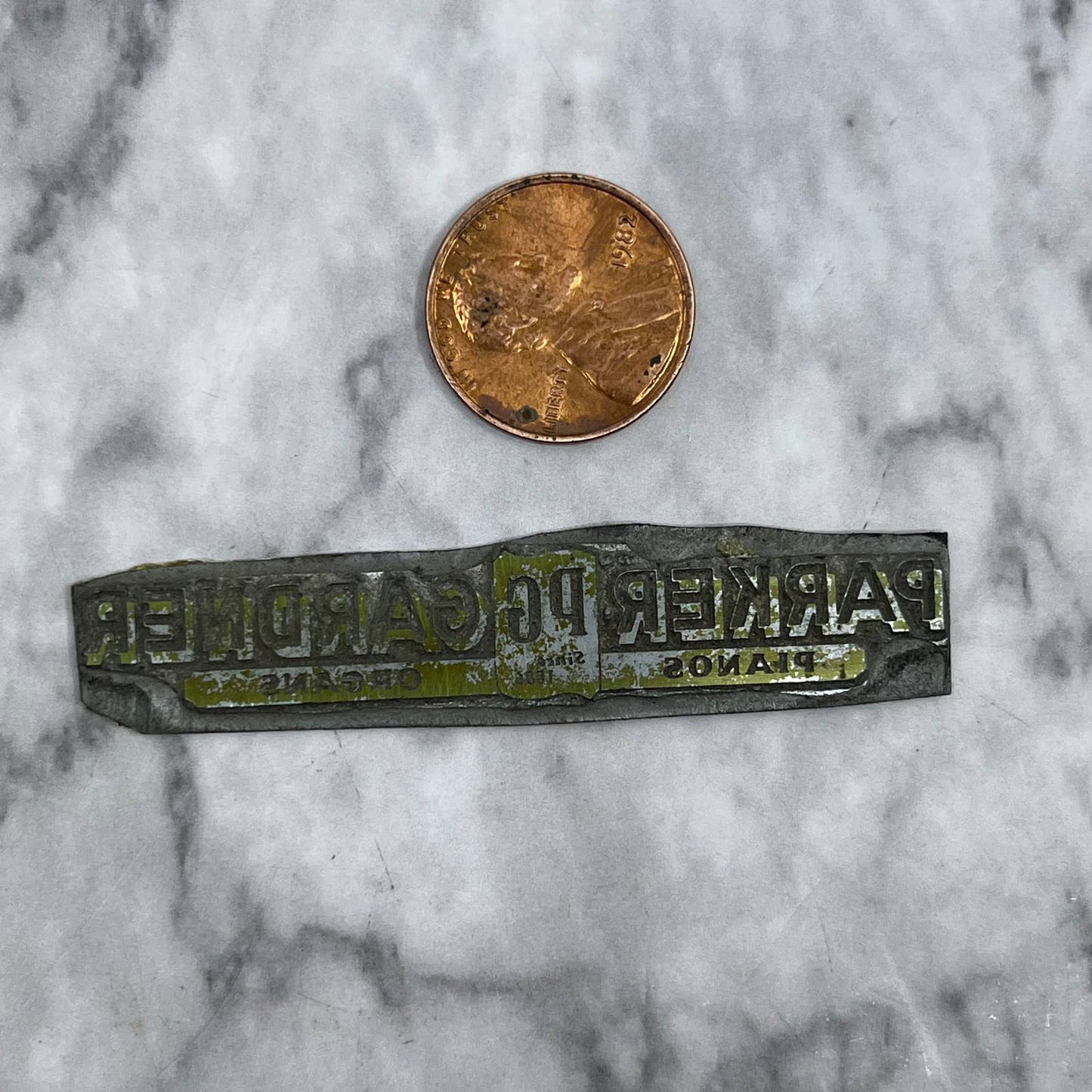 Vintage Printing Letterpress Printers Block Plate Parker Gardner Pianos TJ510