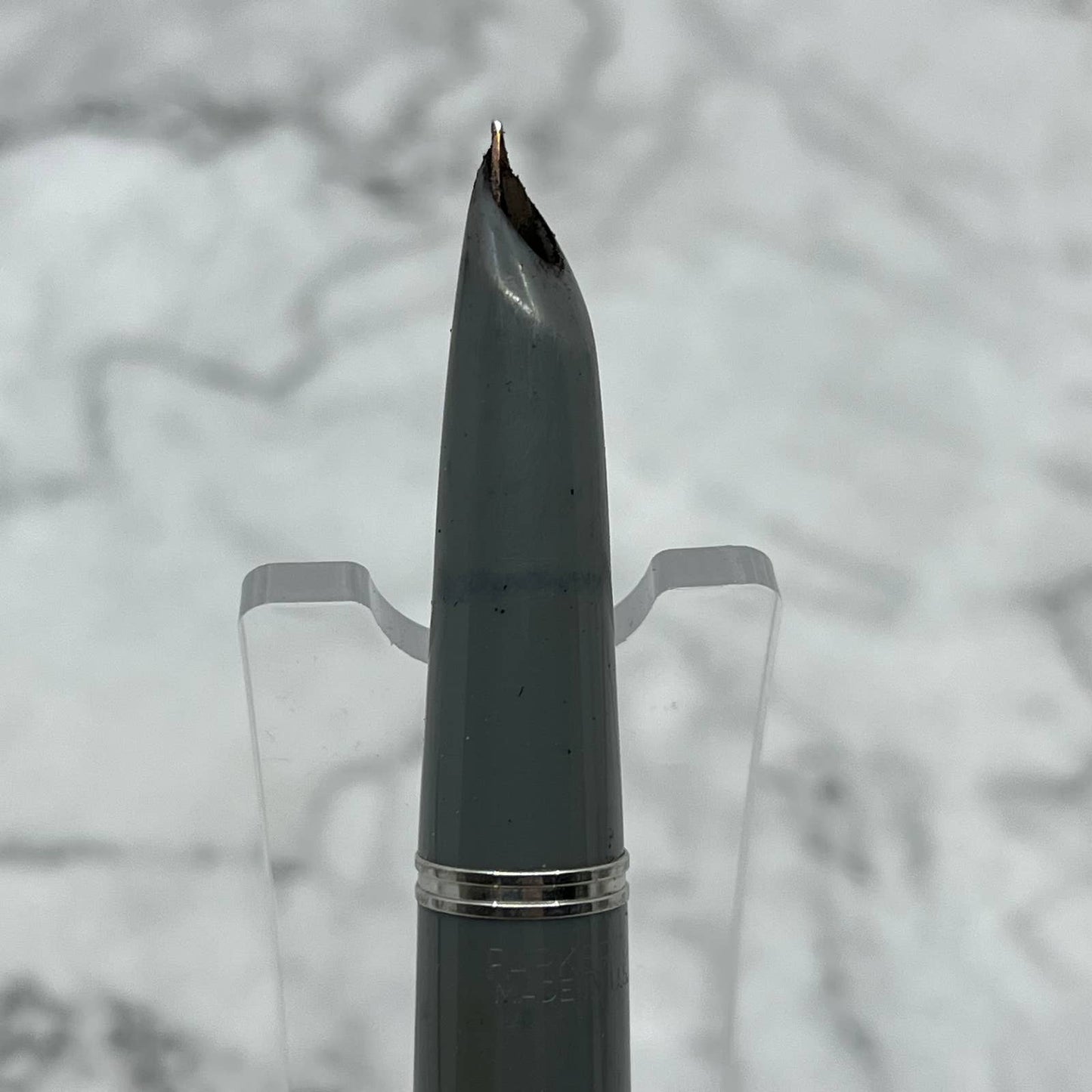 Vintage Parker 51 Vacumatic Fountain Pen Chrome Cap Gray Body SE7