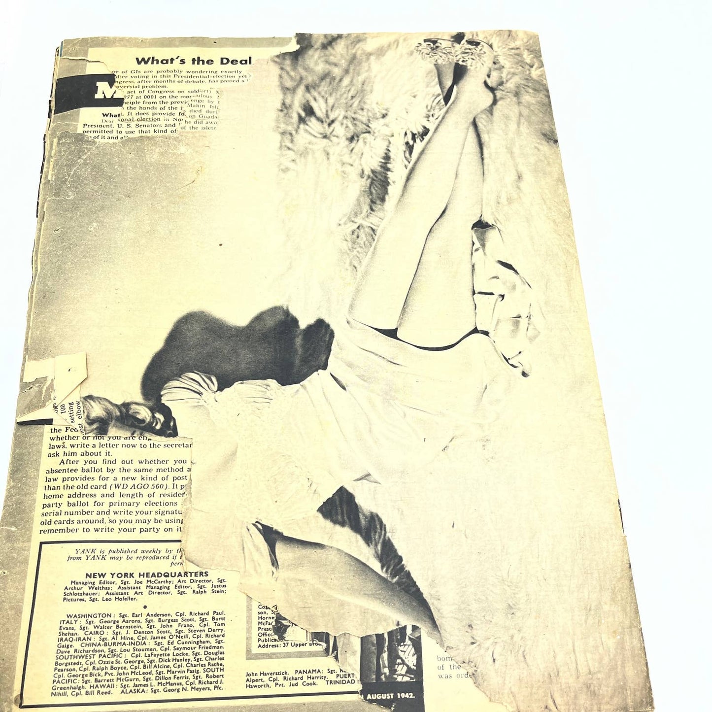 1944 May 14 WWII Yank Magazine British Edition Burma Air Invasion FL4